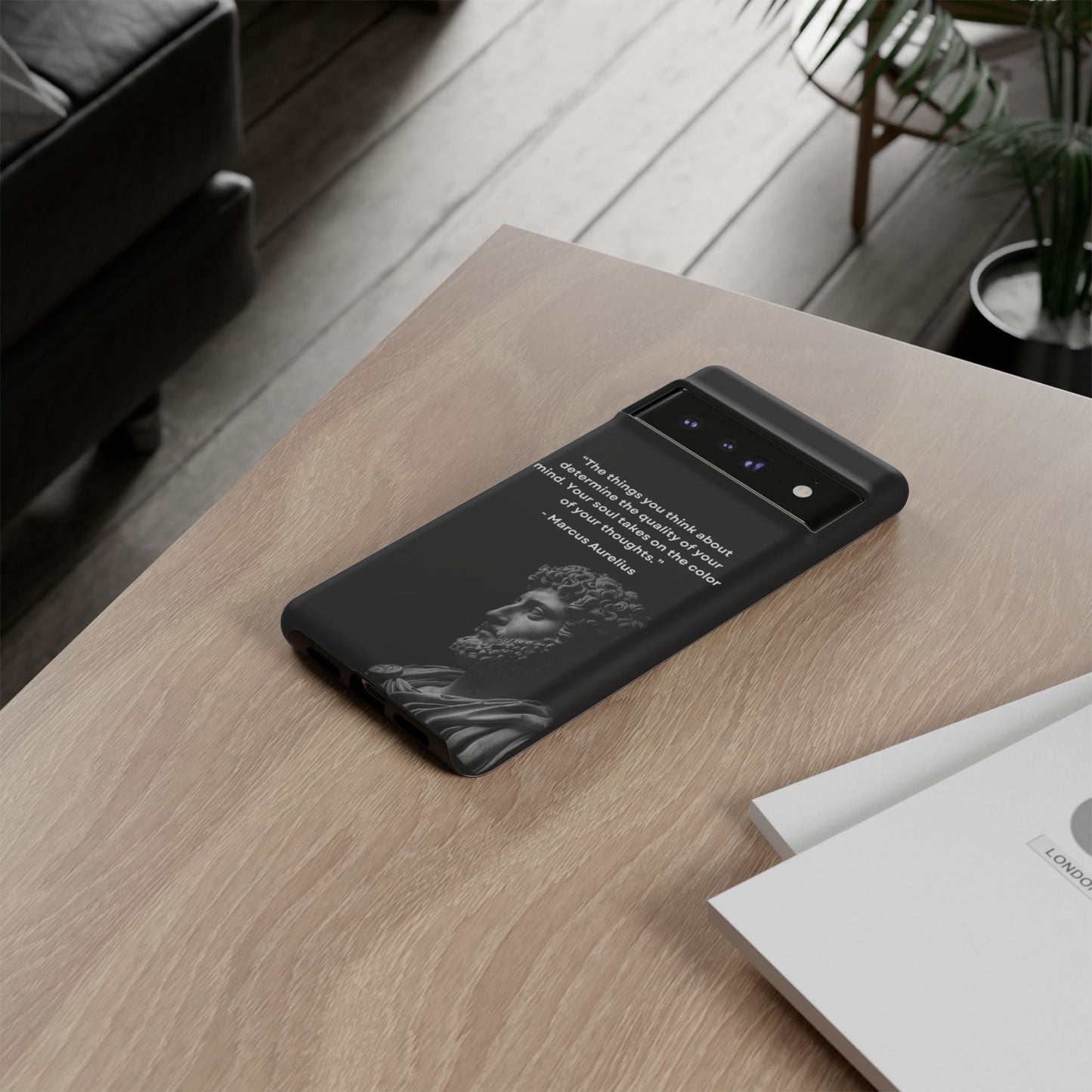 “Color of Thought” – Marcus Aurelius Quote Tough Phone Case