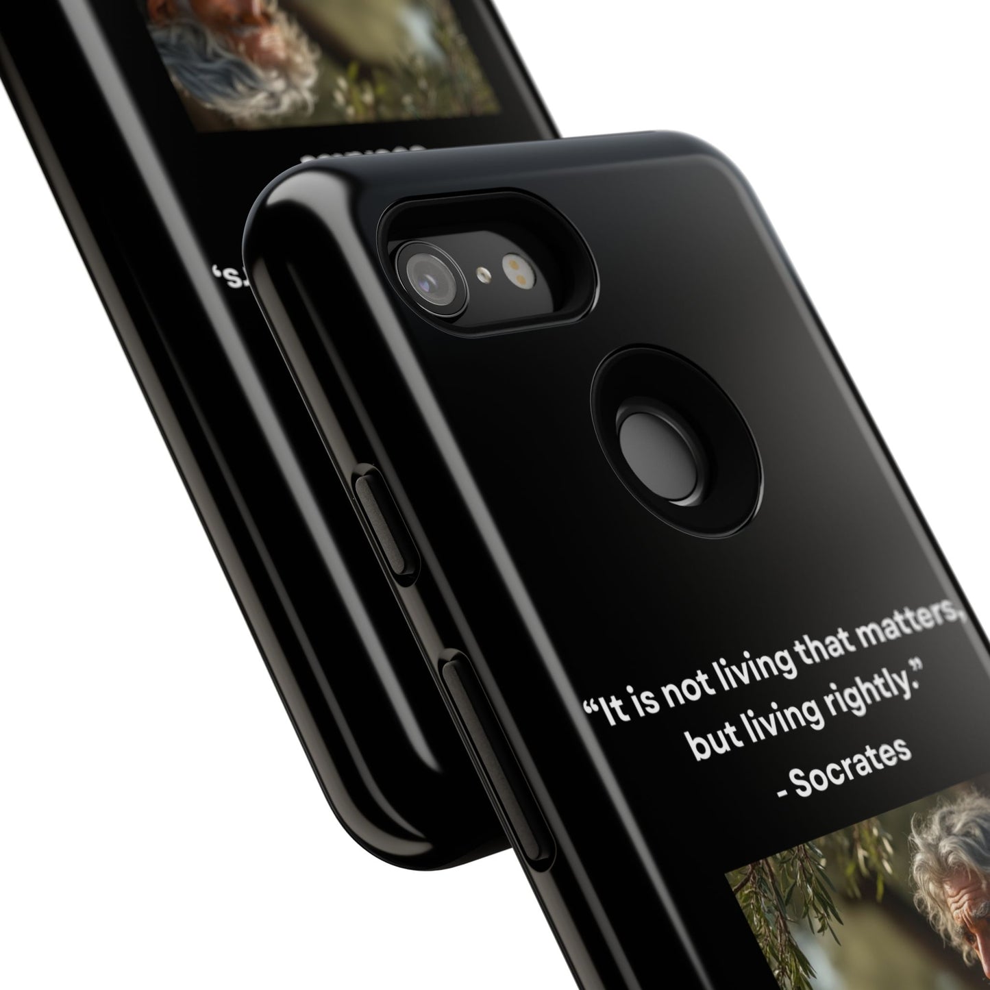 “Living Rightly” – Socrates Quote Tough Phone Case