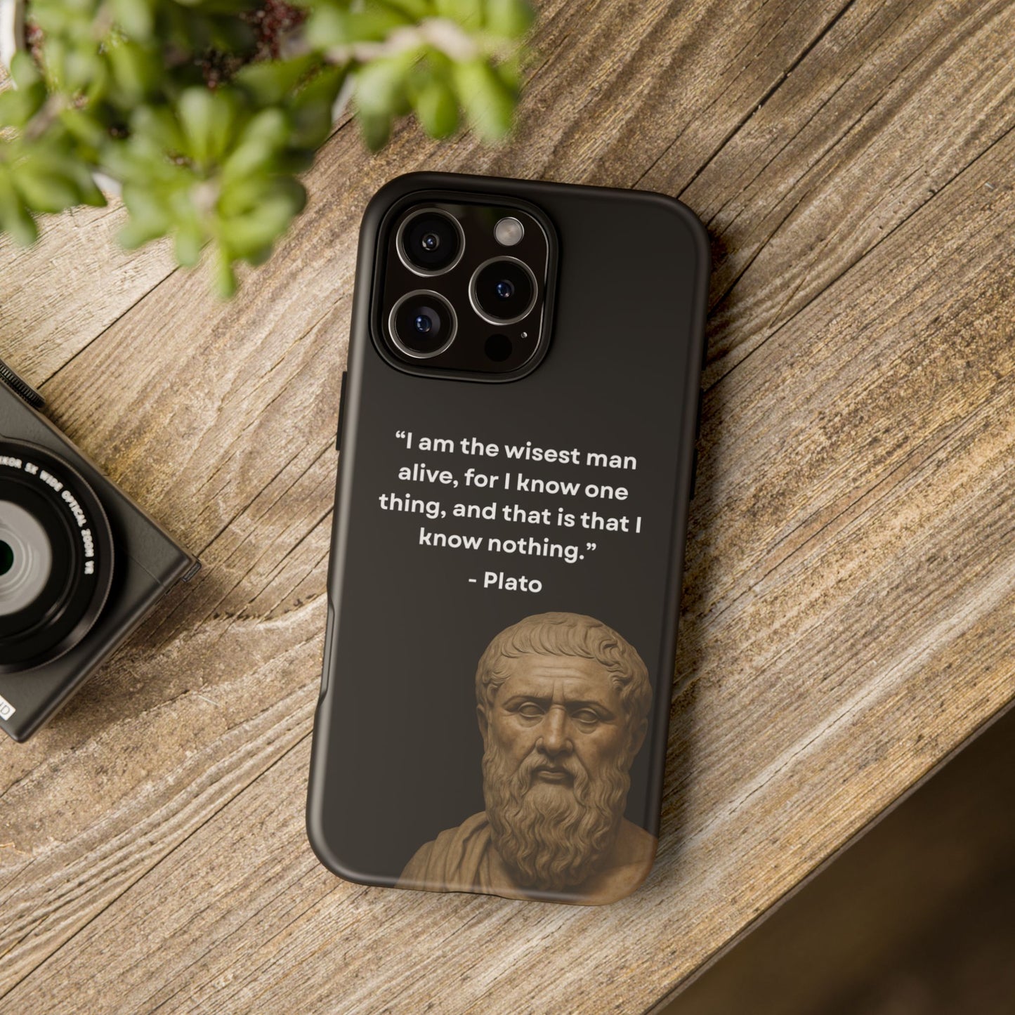 "Know Nothing, Own Wisdom" – Plato Tough Phone Case