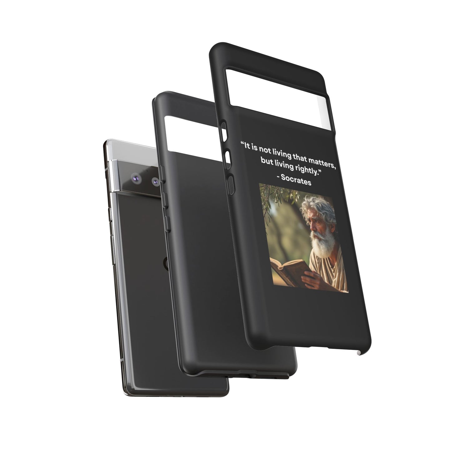 “Living Rightly” – Socrates Quote Tough Phone Case