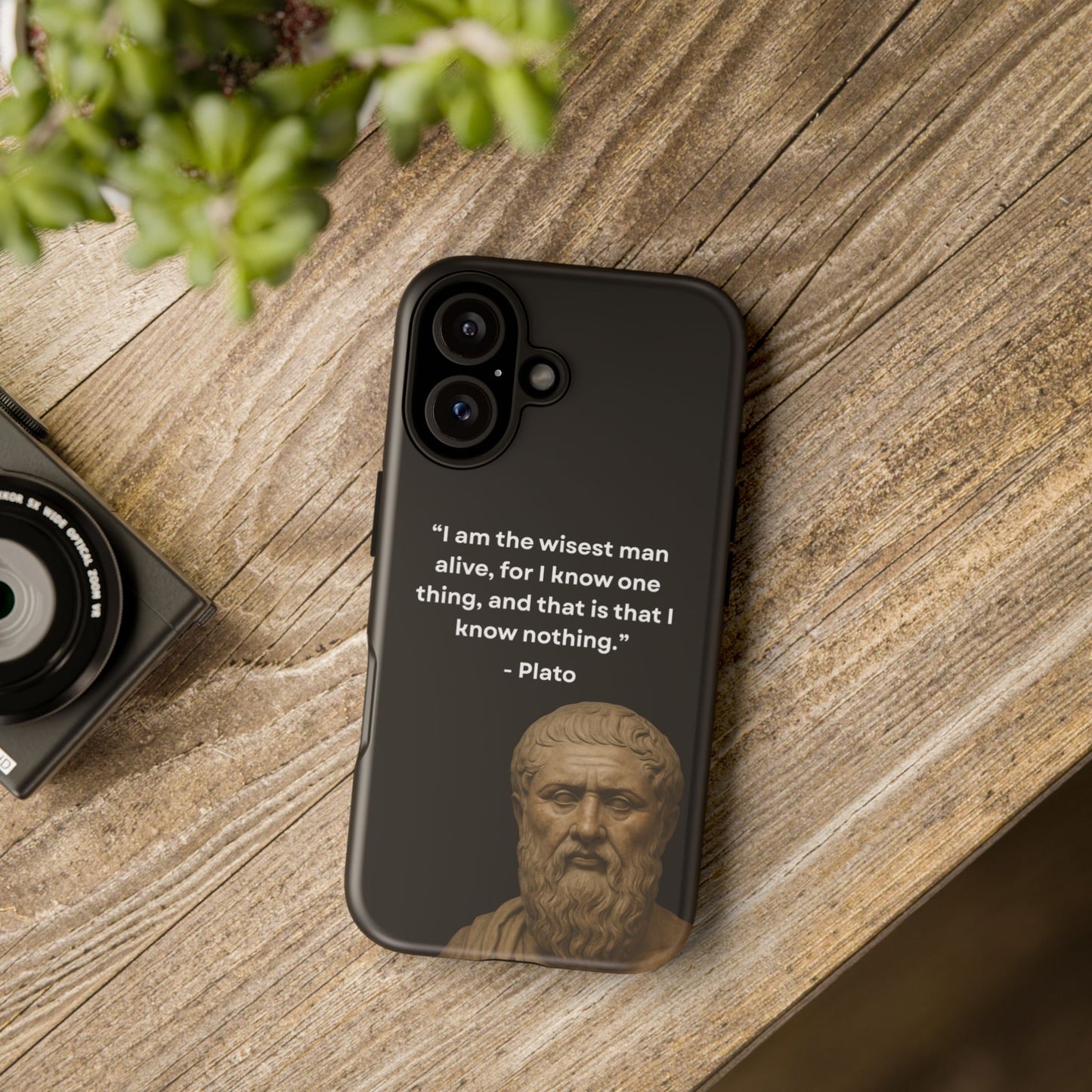 "Know Nothing, Own Wisdom" – Plato Tough Phone Case