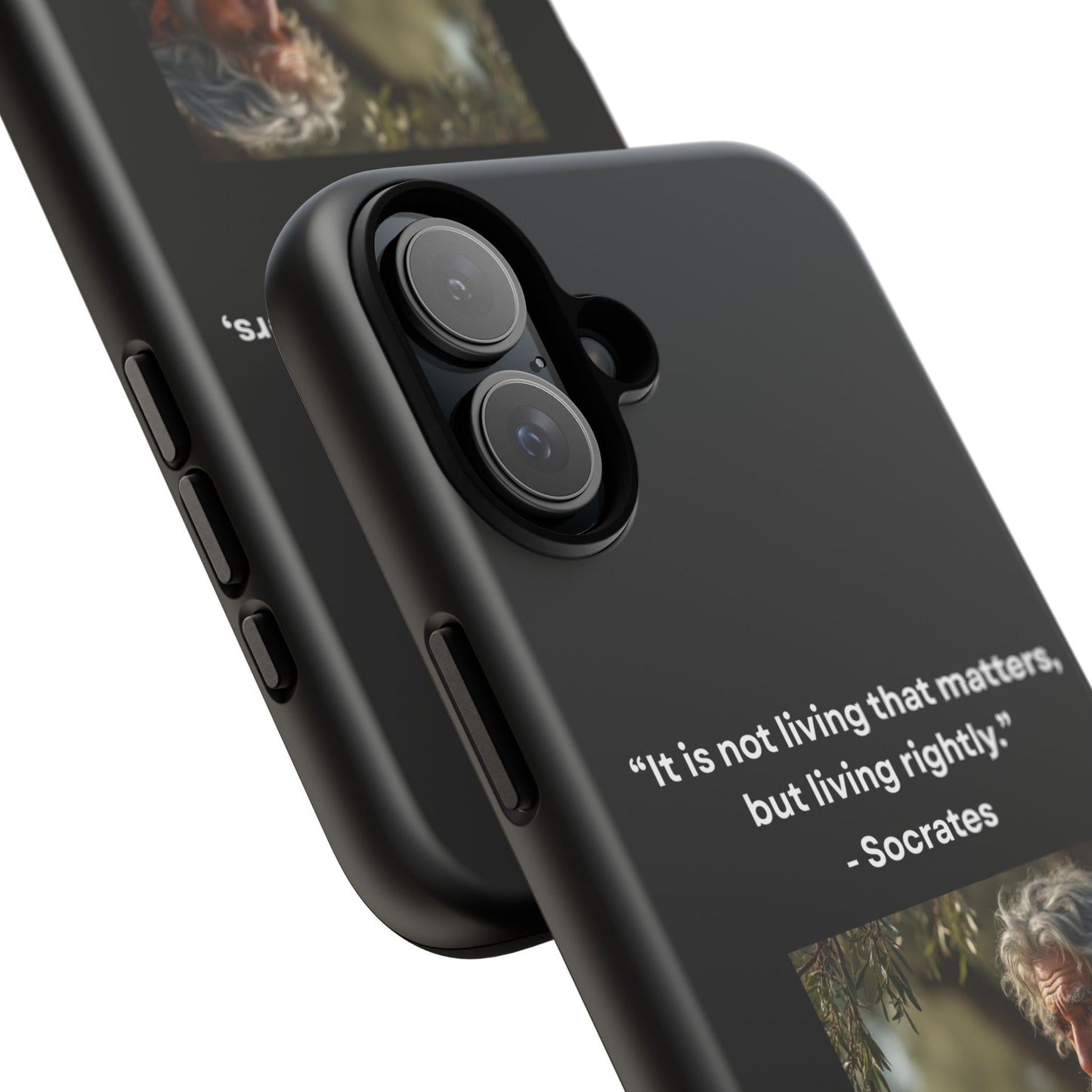 “Living Rightly” – Socrates Quote Tough Phone Case