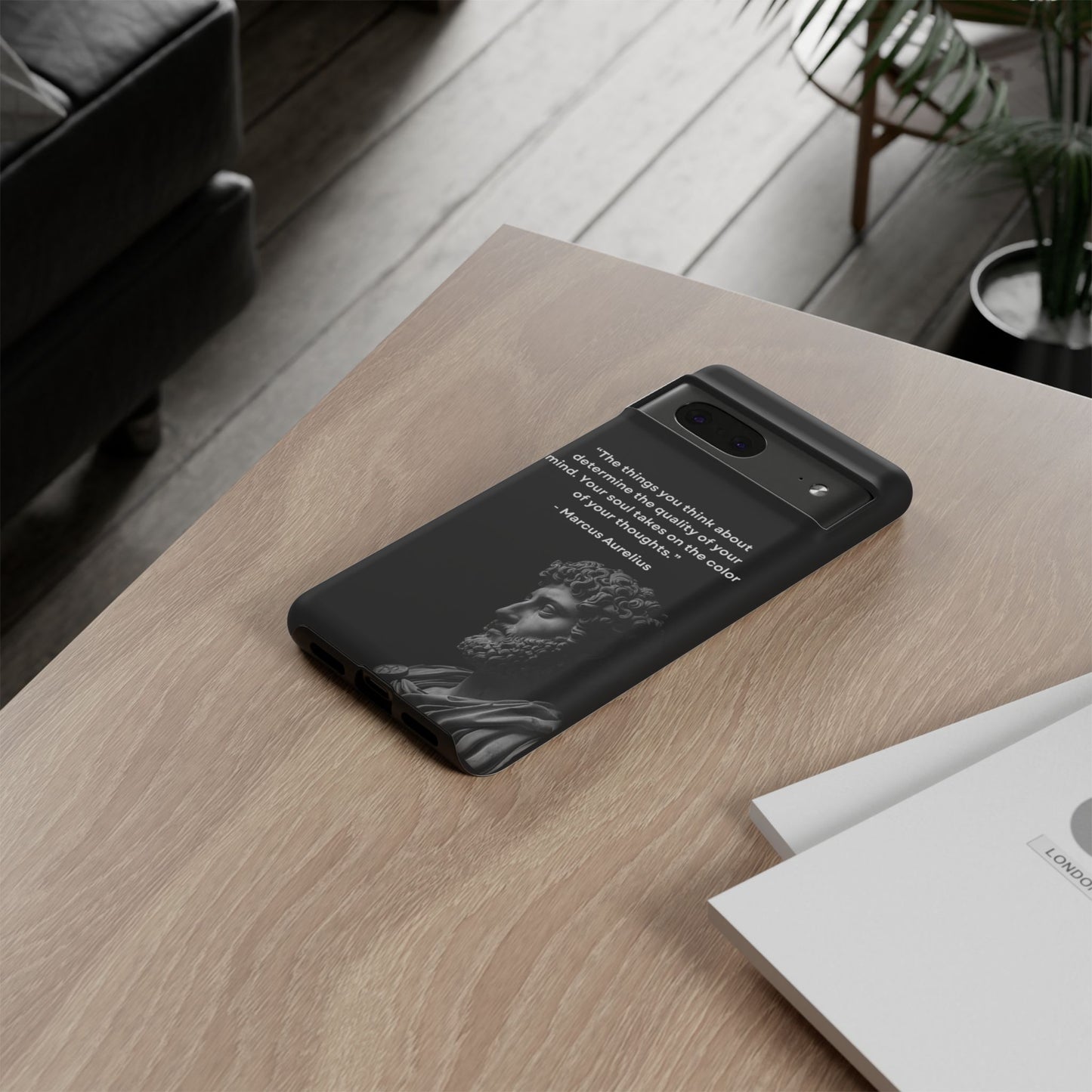 “Color of Thought” – Marcus Aurelius Quote Tough Phone Case