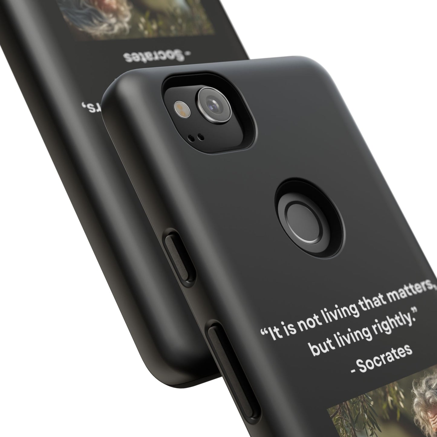 “Living Rightly” – Socrates Quote Tough Phone Case