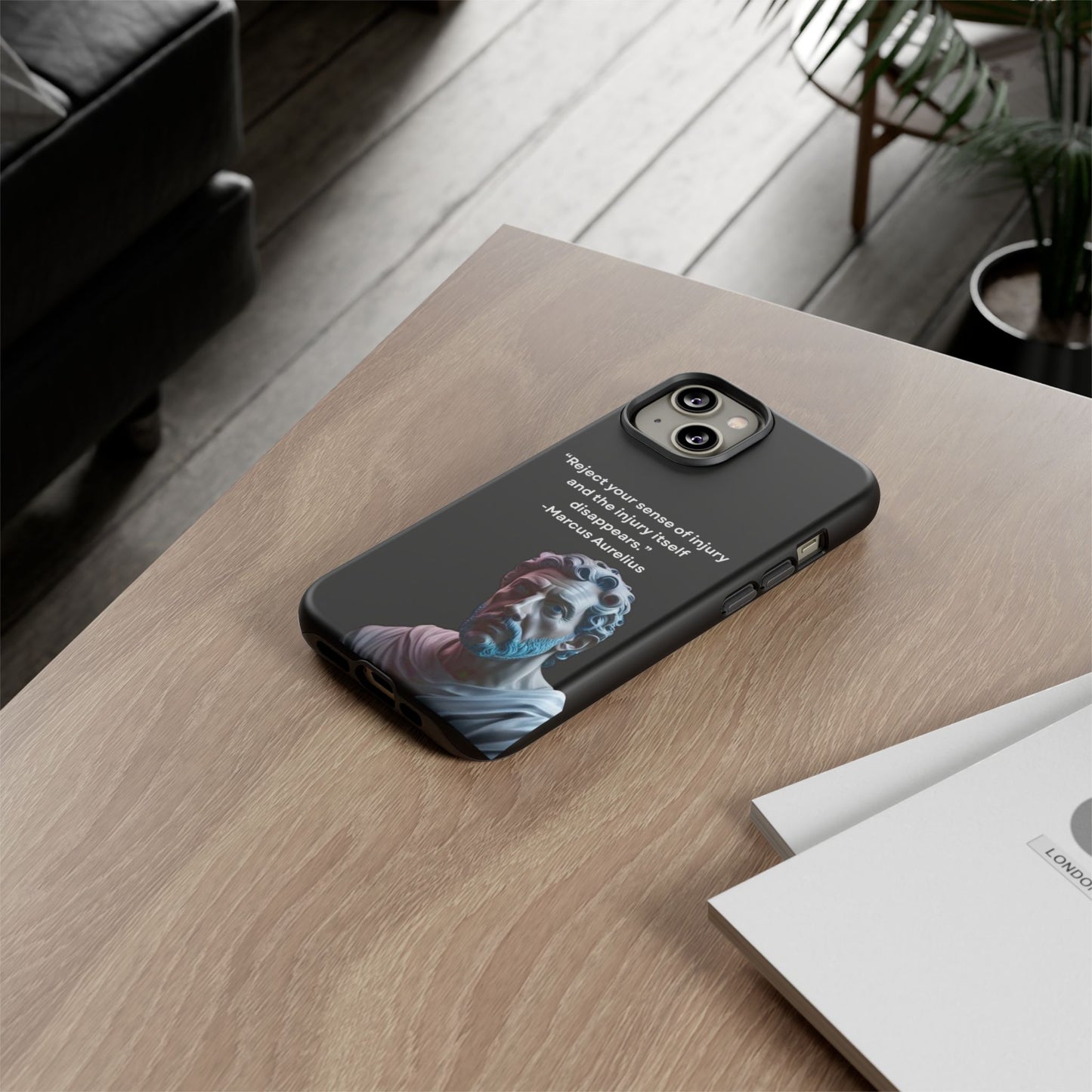 “Strength Within” – Marcus Aurelius Quote Tough Phone Case