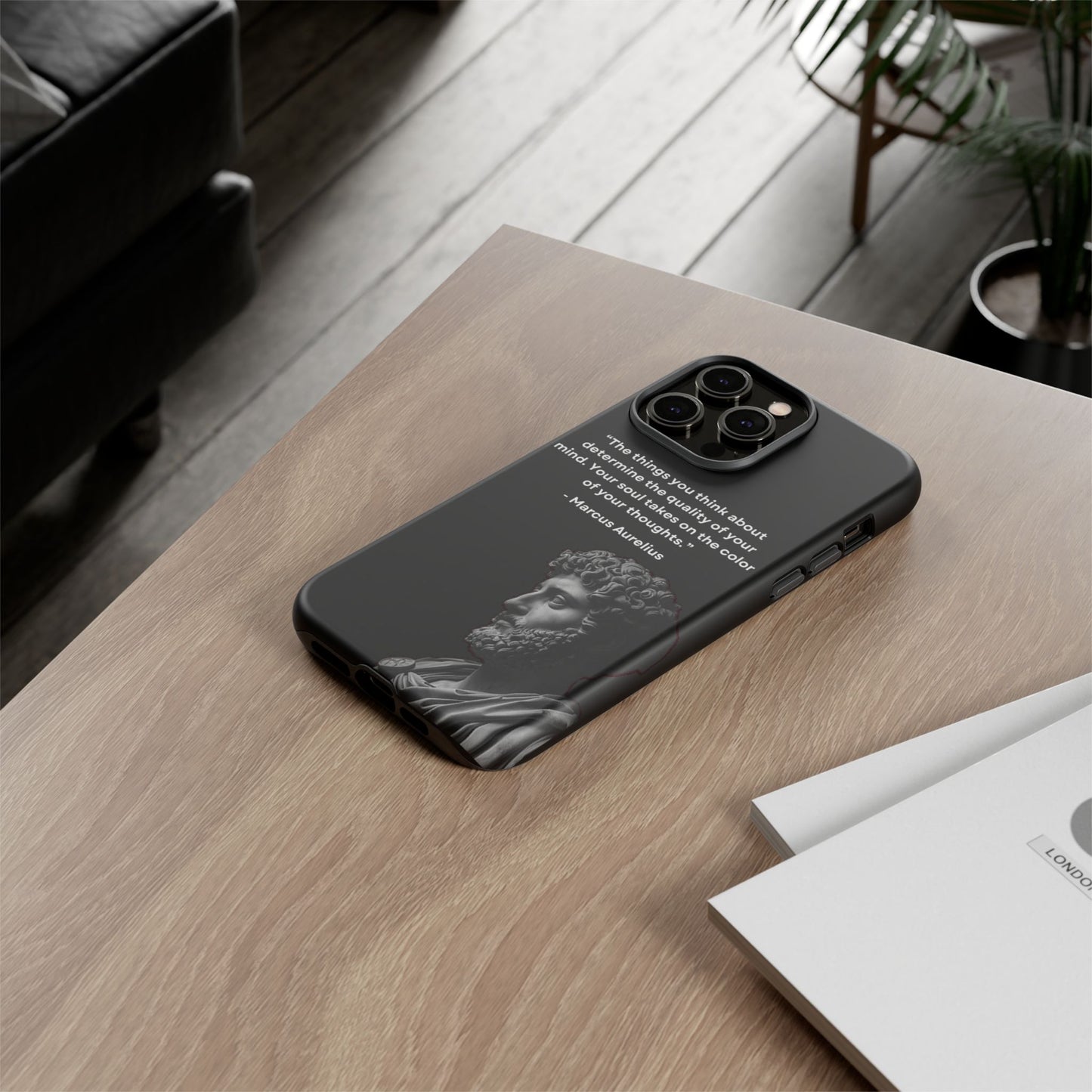 “Color of Thought” – Marcus Aurelius Quote Tough Phone Case