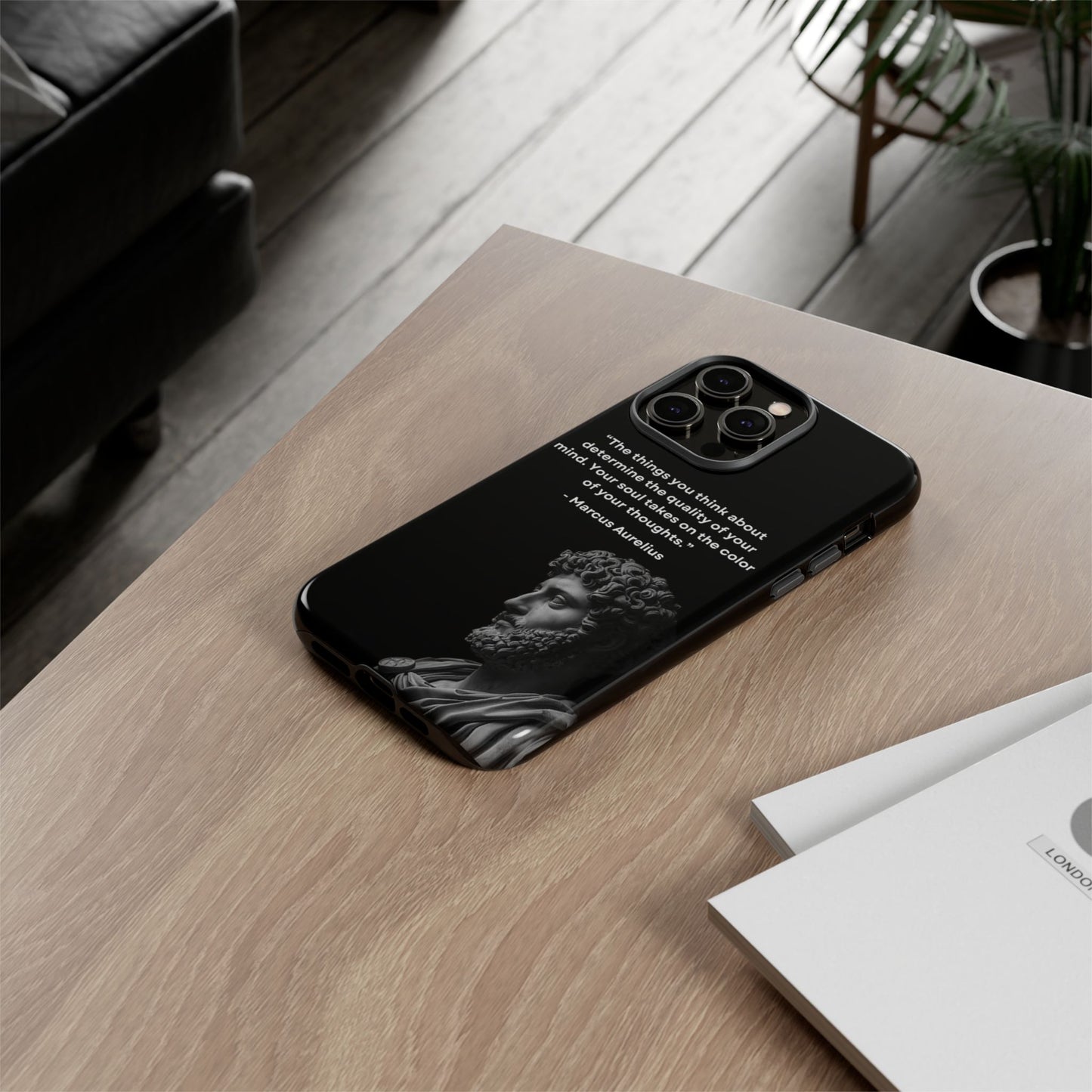 “Color of Thought” – Marcus Aurelius Quote Tough Phone Case