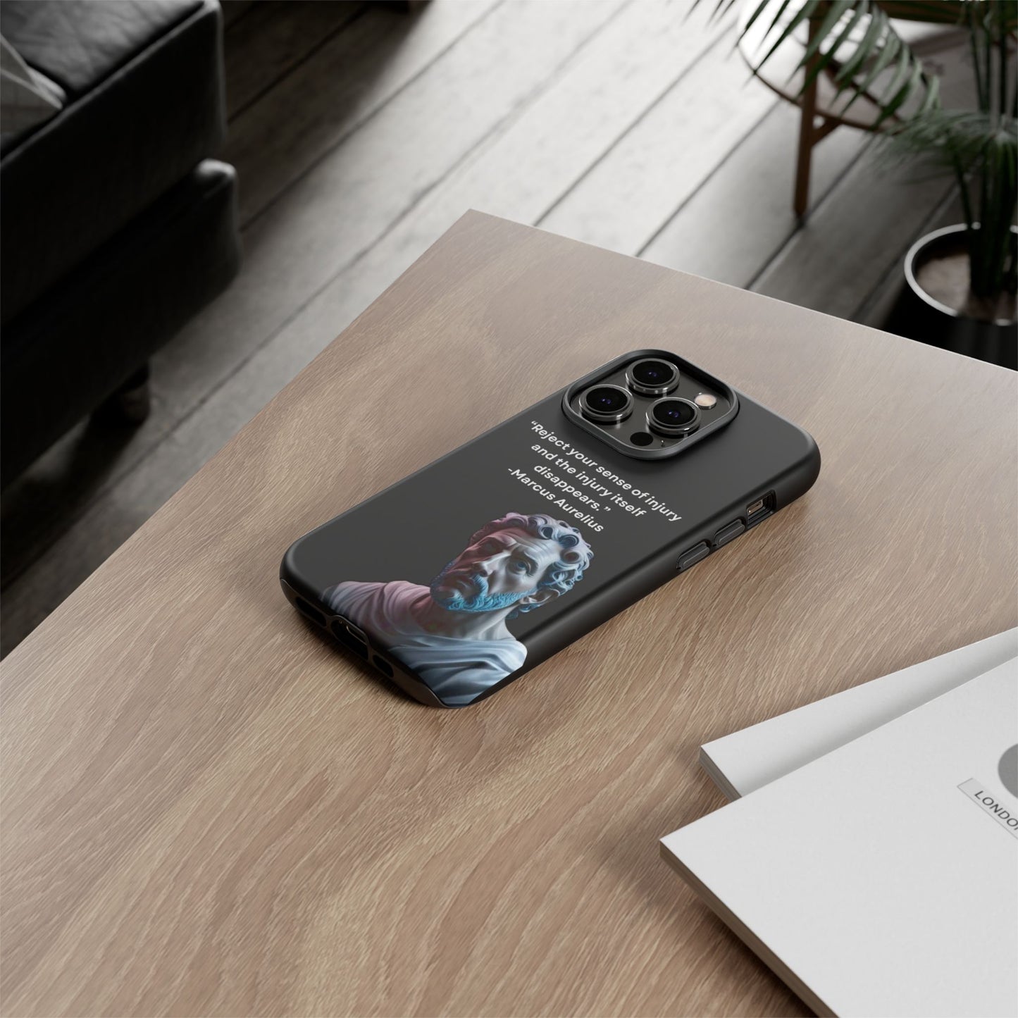 “Strength Within” – Marcus Aurelius Quote Tough Phone Case