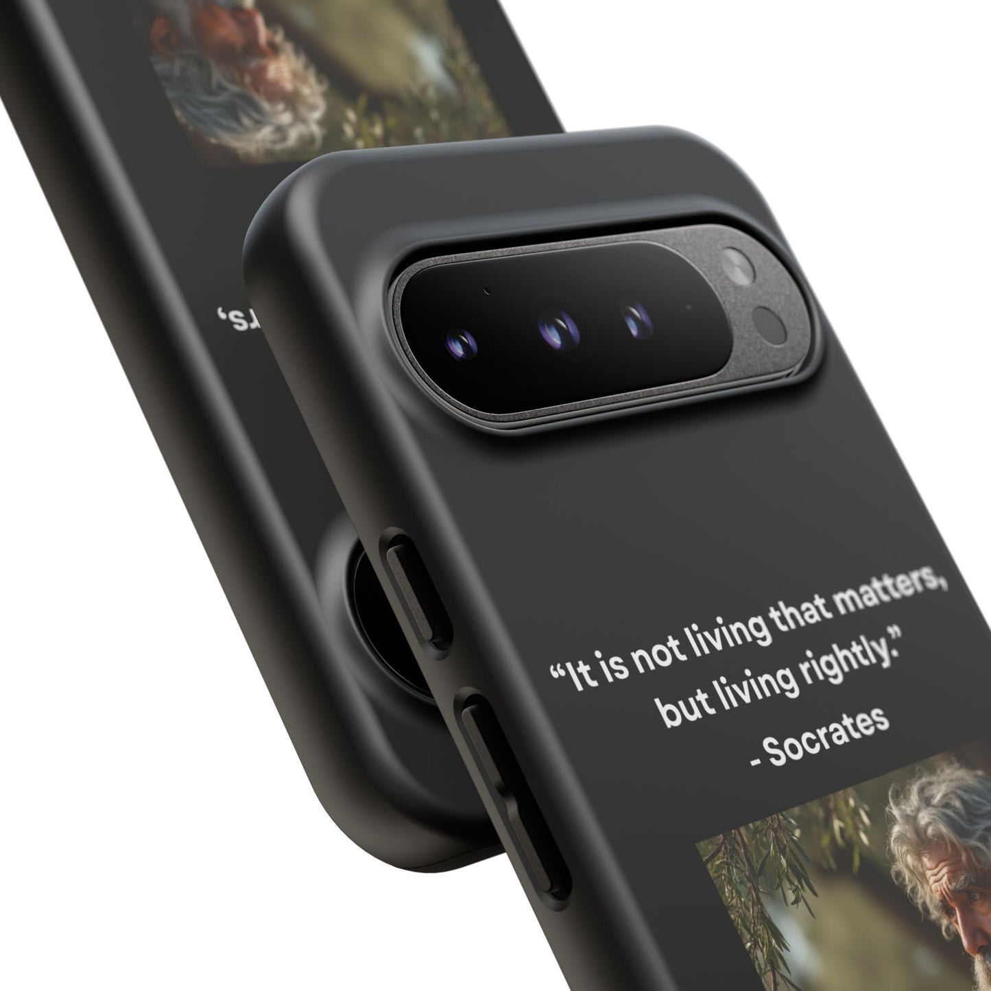 “Living Rightly” – Socrates Quote Tough Phone Case
