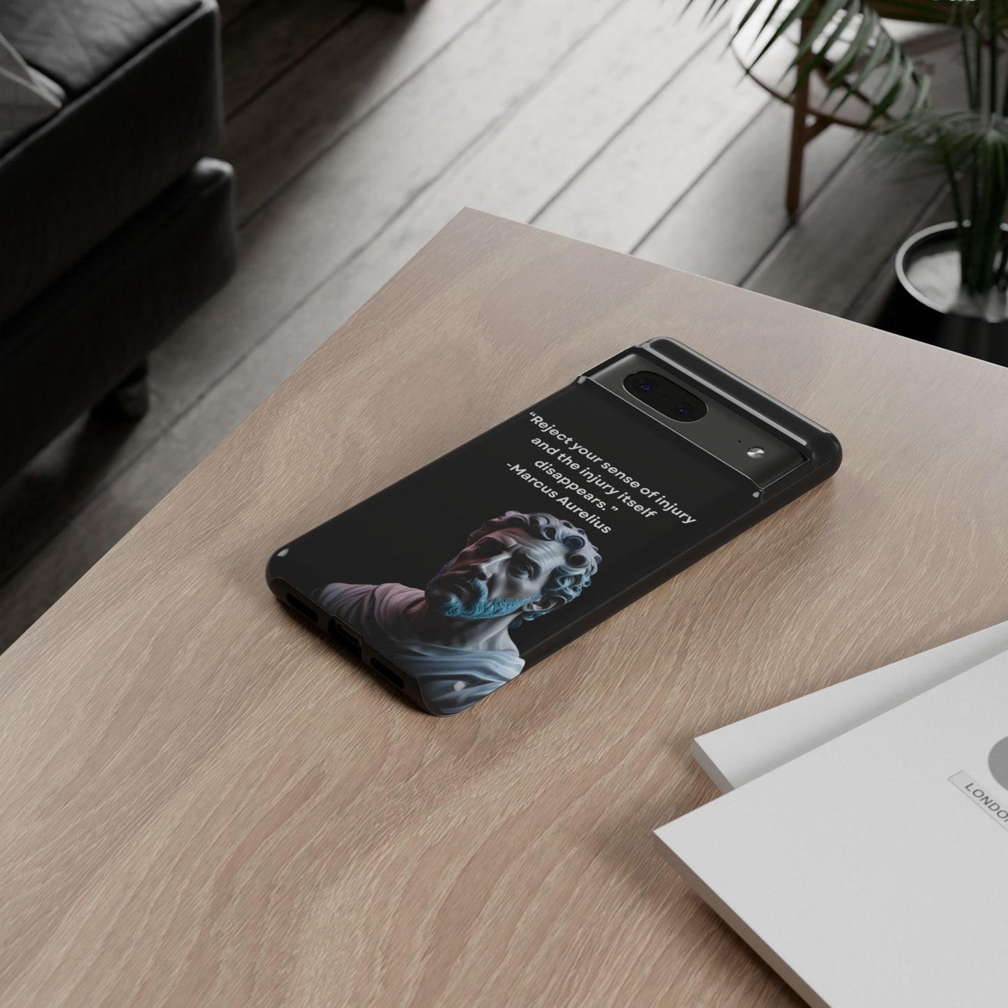 “Strength Within” – Marcus Aurelius Quote Tough Phone Case