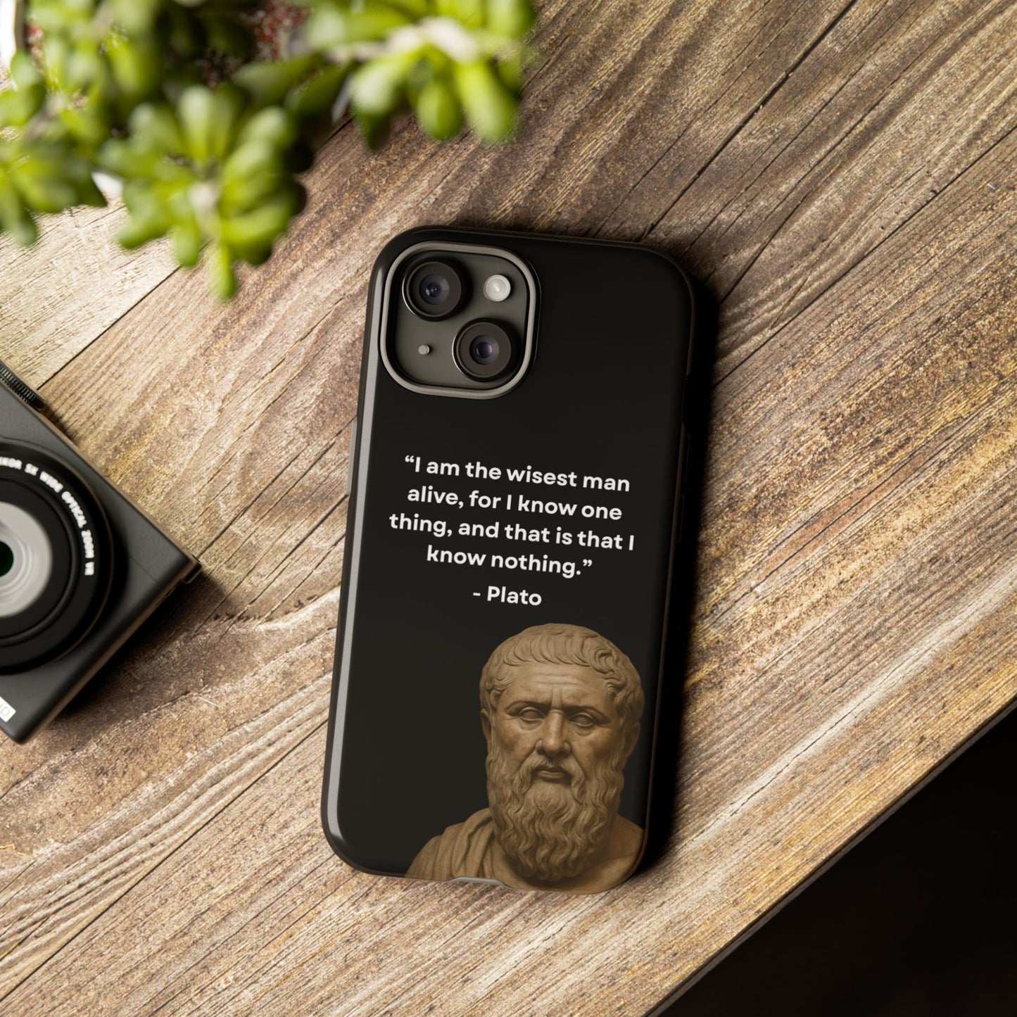 "Know Nothing, Own Wisdom" – Plato Tough Phone Case
