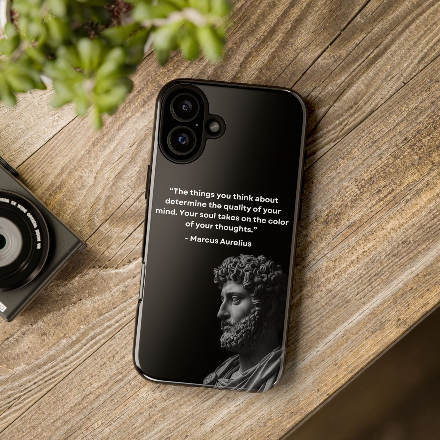 “Color of Thought” – Marcus Aurelius Quote Tough Phone Case