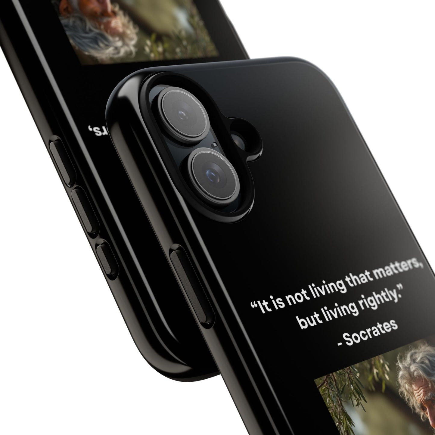 “Living Rightly” – Socrates Quote Tough Phone Case