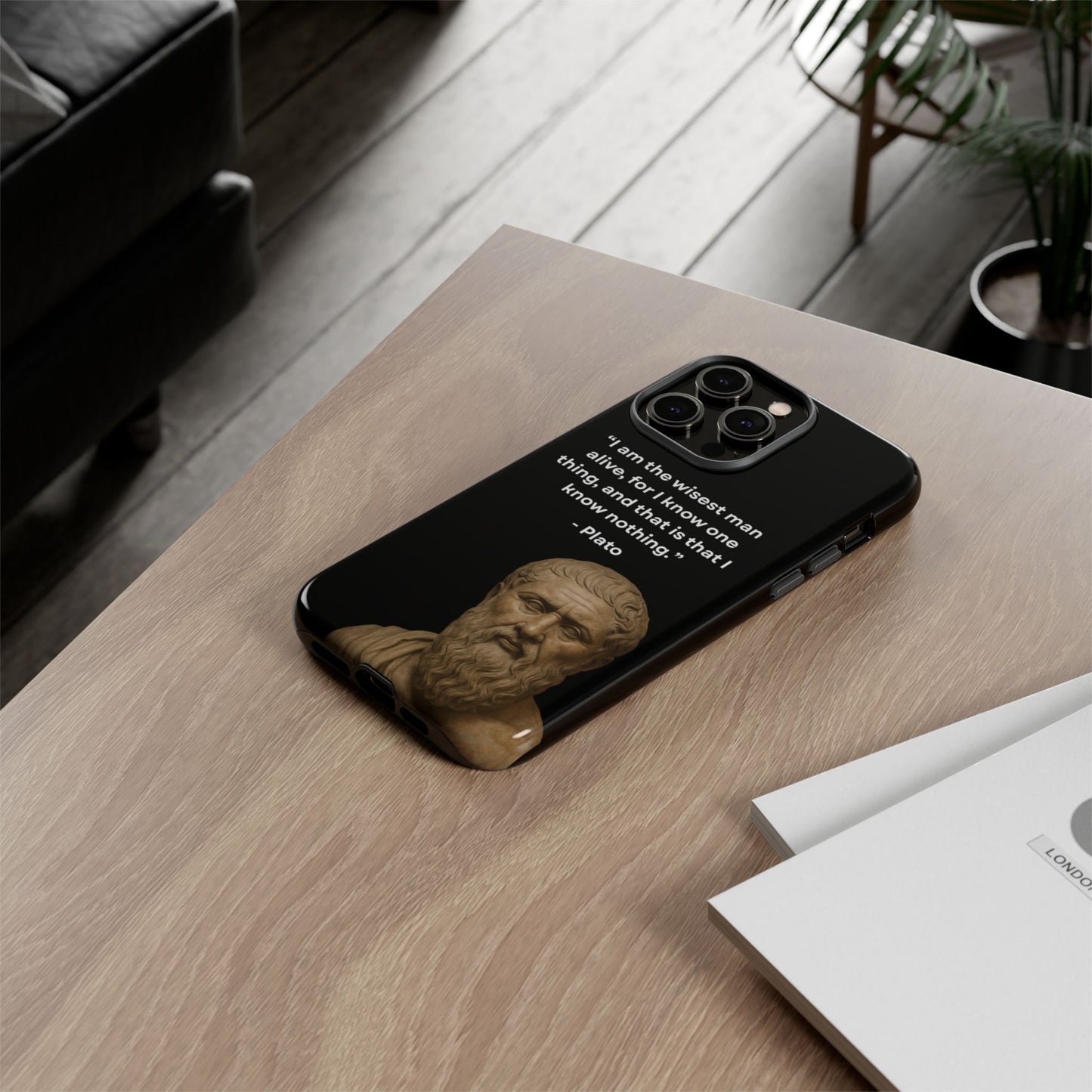 "Know Nothing, Own Wisdom" – Plato Tough Phone Case