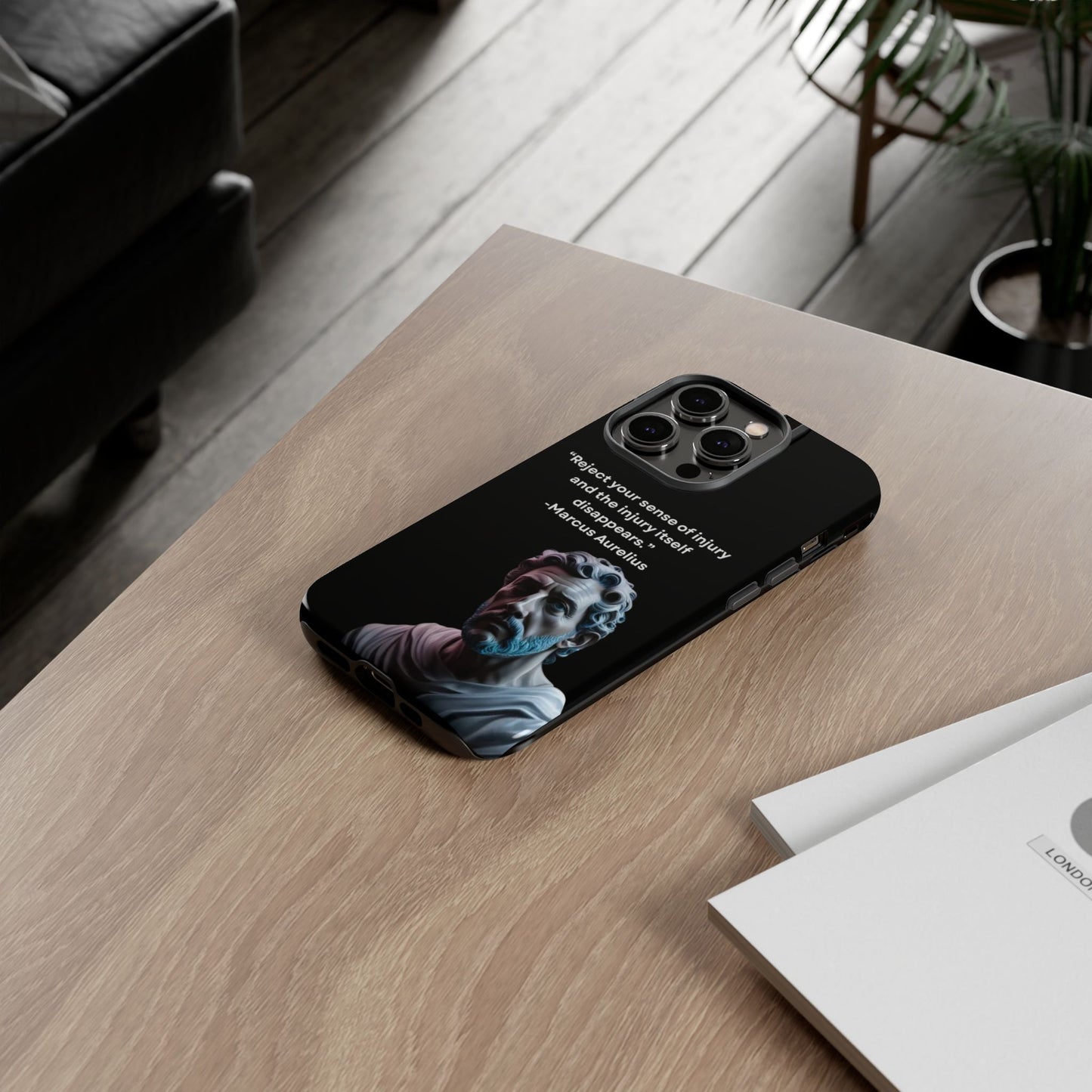 “Strength Within” – Marcus Aurelius Quote Tough Phone Case