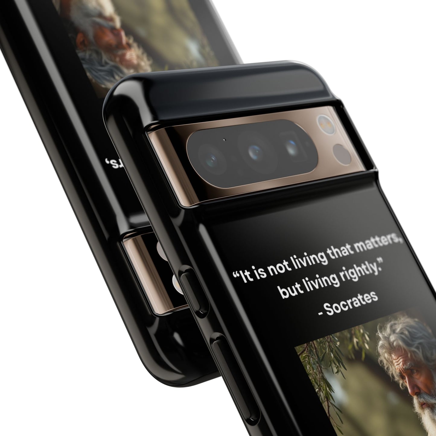 “Living Rightly” – Socrates Quote Tough Phone Case