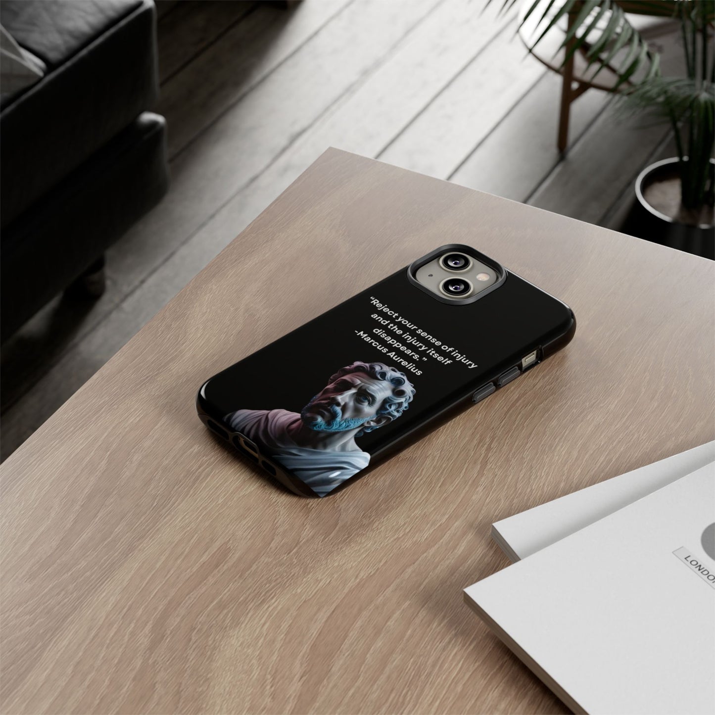 “Strength Within” – Marcus Aurelius Quote Tough Phone Case