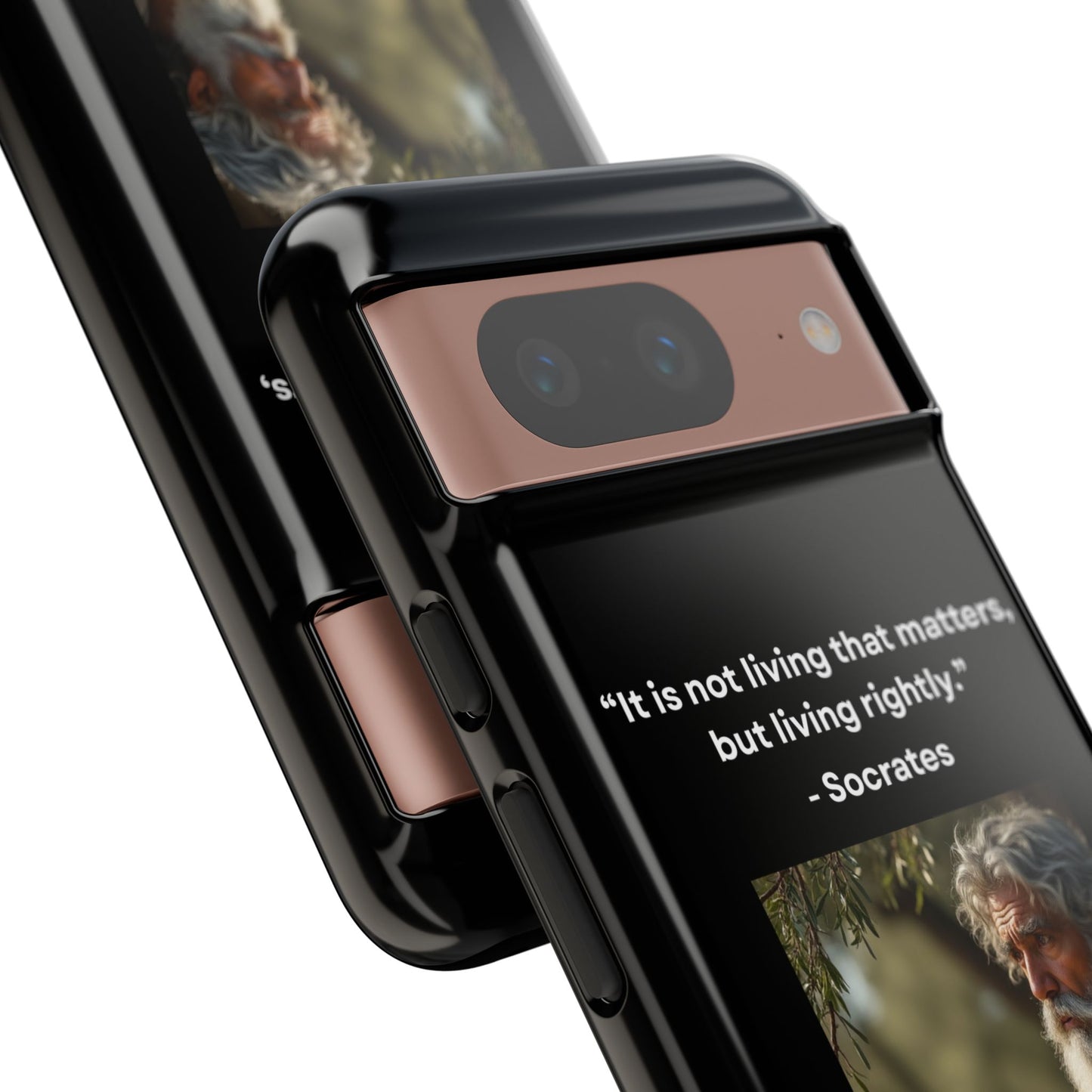 “Living Rightly” – Socrates Quote Tough Phone Case