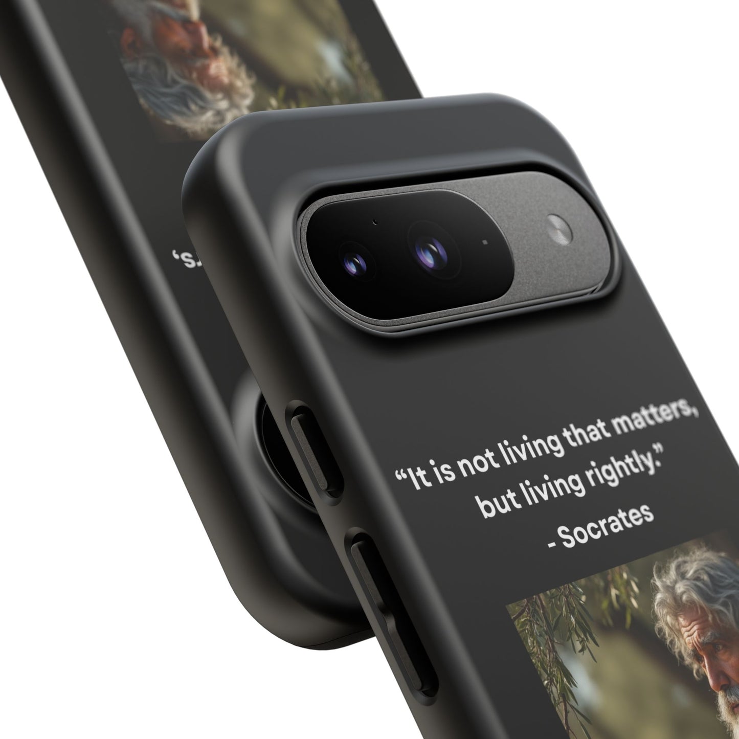 “Living Rightly” – Socrates Quote Tough Phone Case