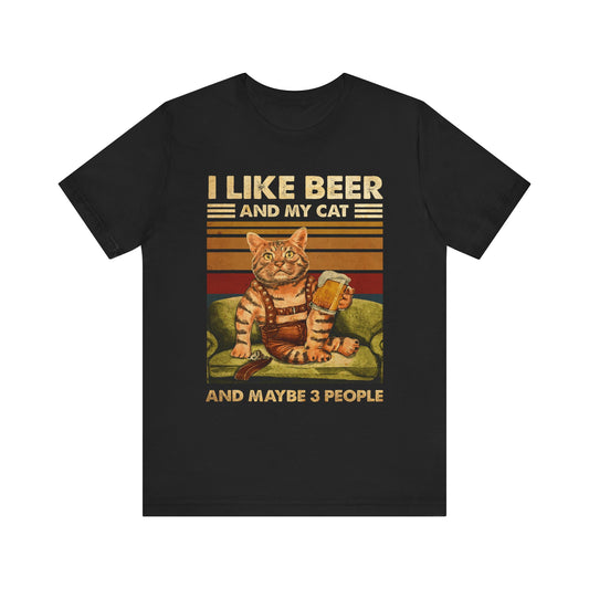 Beer, Cats, and Selective Socializing T-Shirt