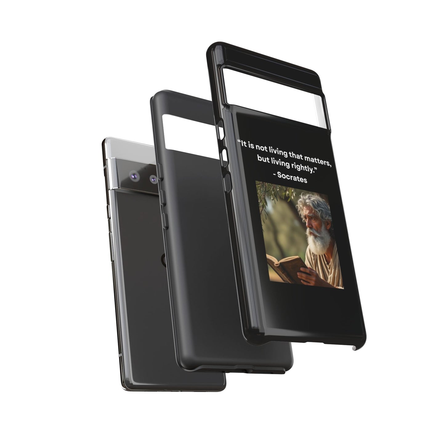 “Living Rightly” – Socrates Quote Tough Phone Case