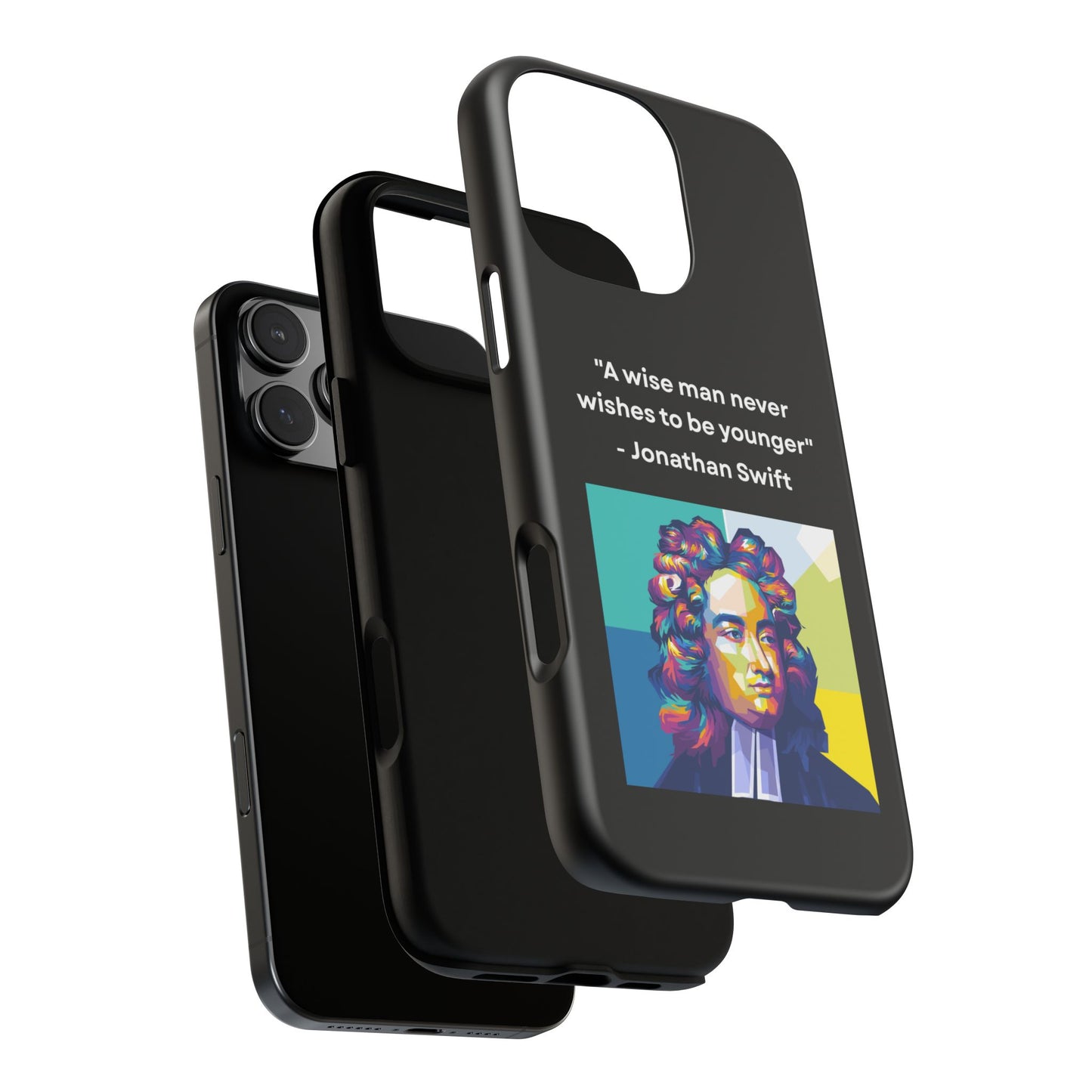 “Wisdom Over Youth” – Jonathan Swift Quote Tough Phone Case