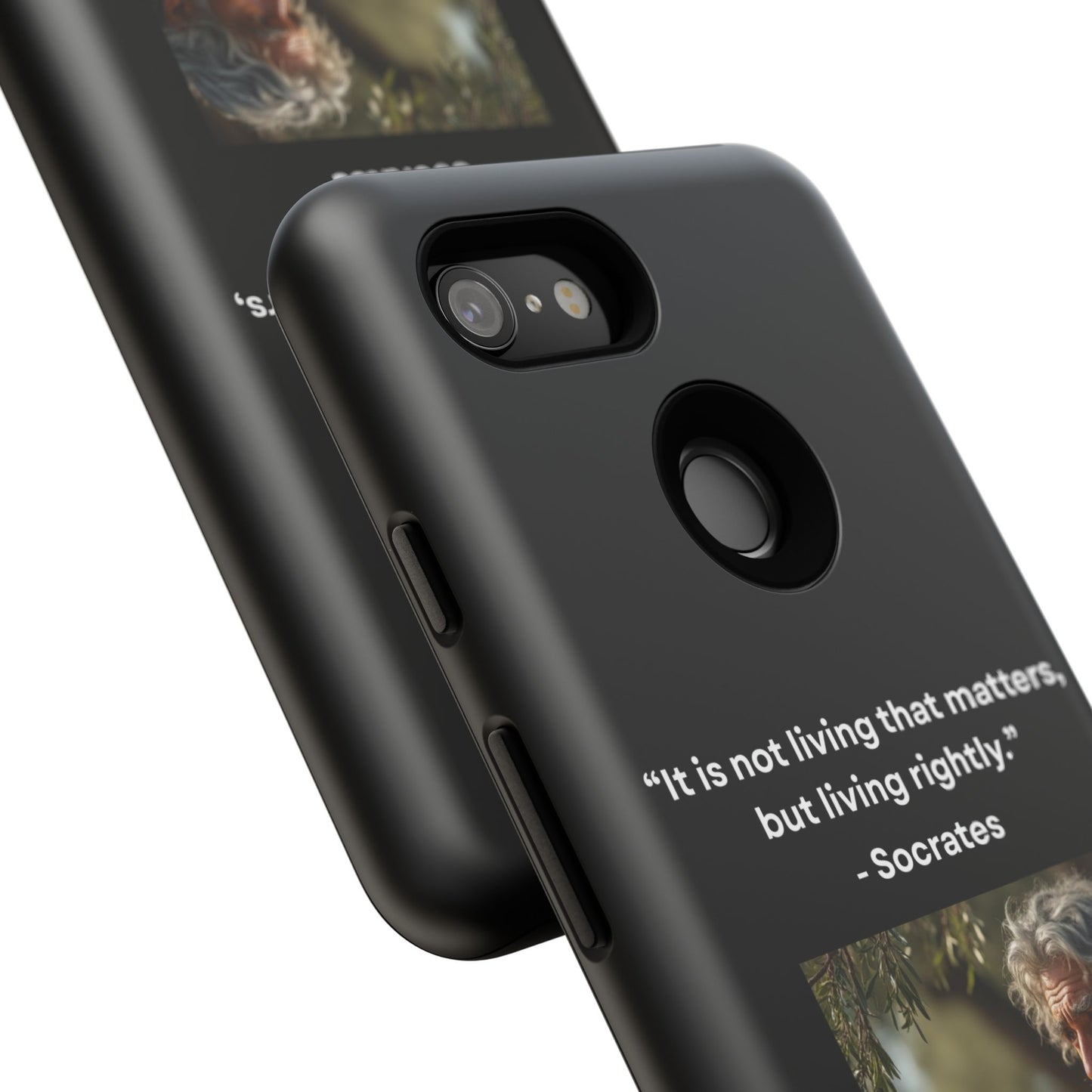 “Living Rightly” – Socrates Quote Tough Phone Case