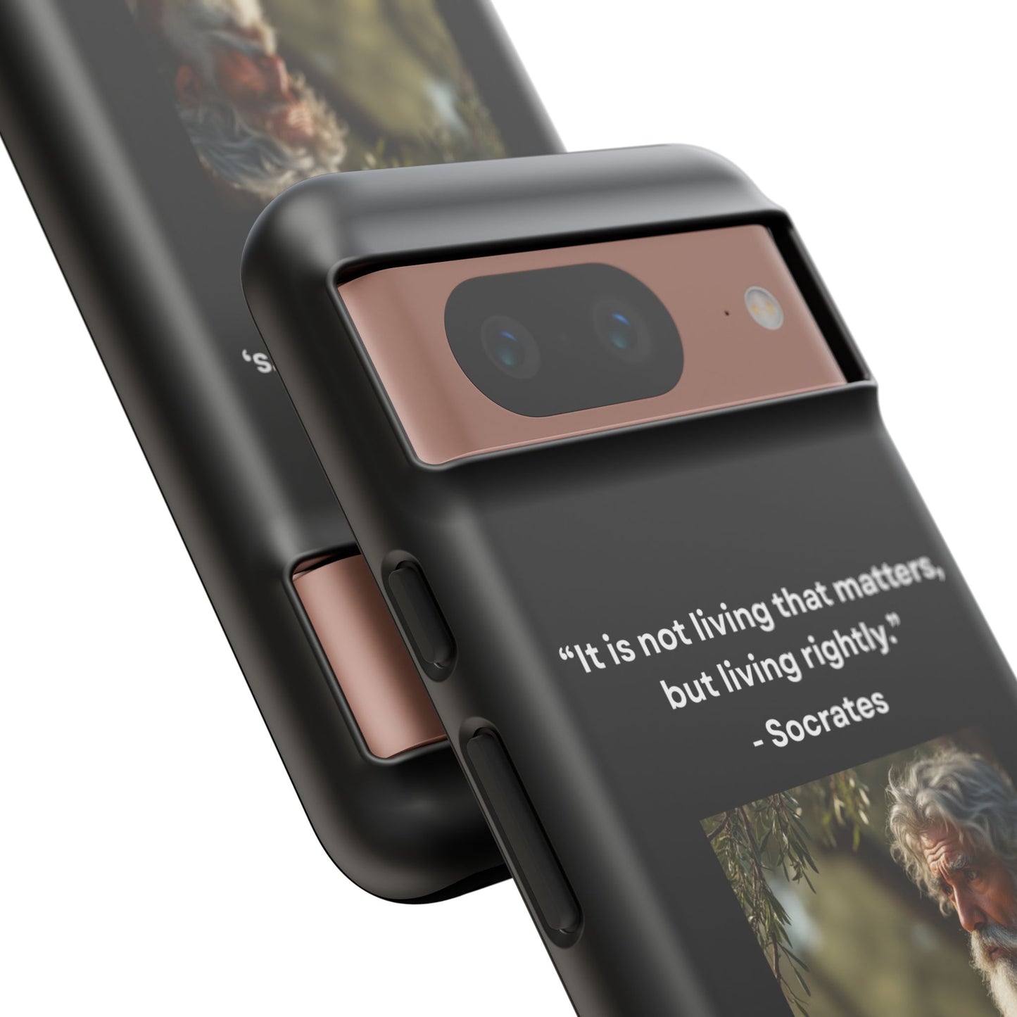 “Living Rightly” – Socrates Quote Tough Phone Case
