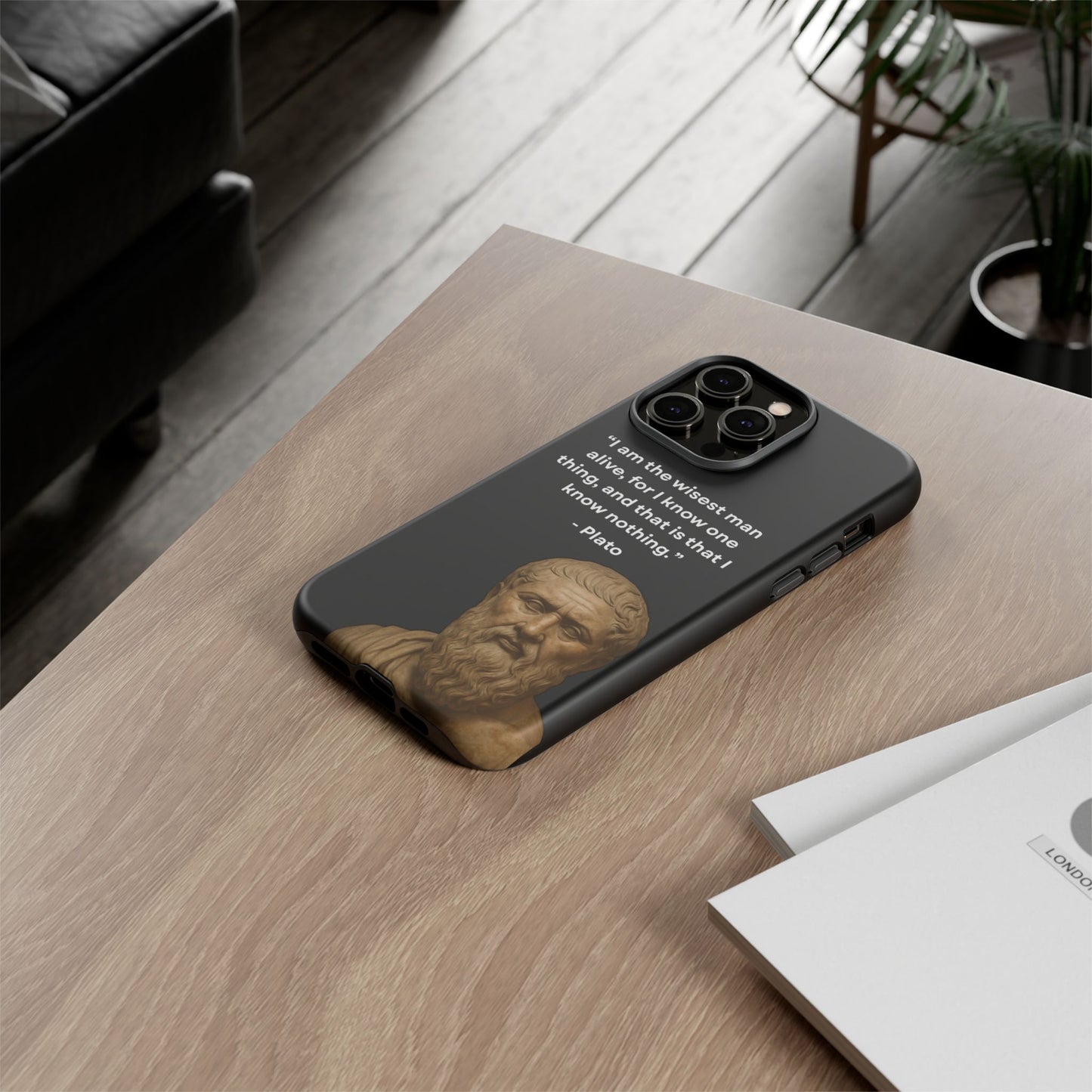 "Know Nothing, Own Wisdom" – Plato Tough Phone Case