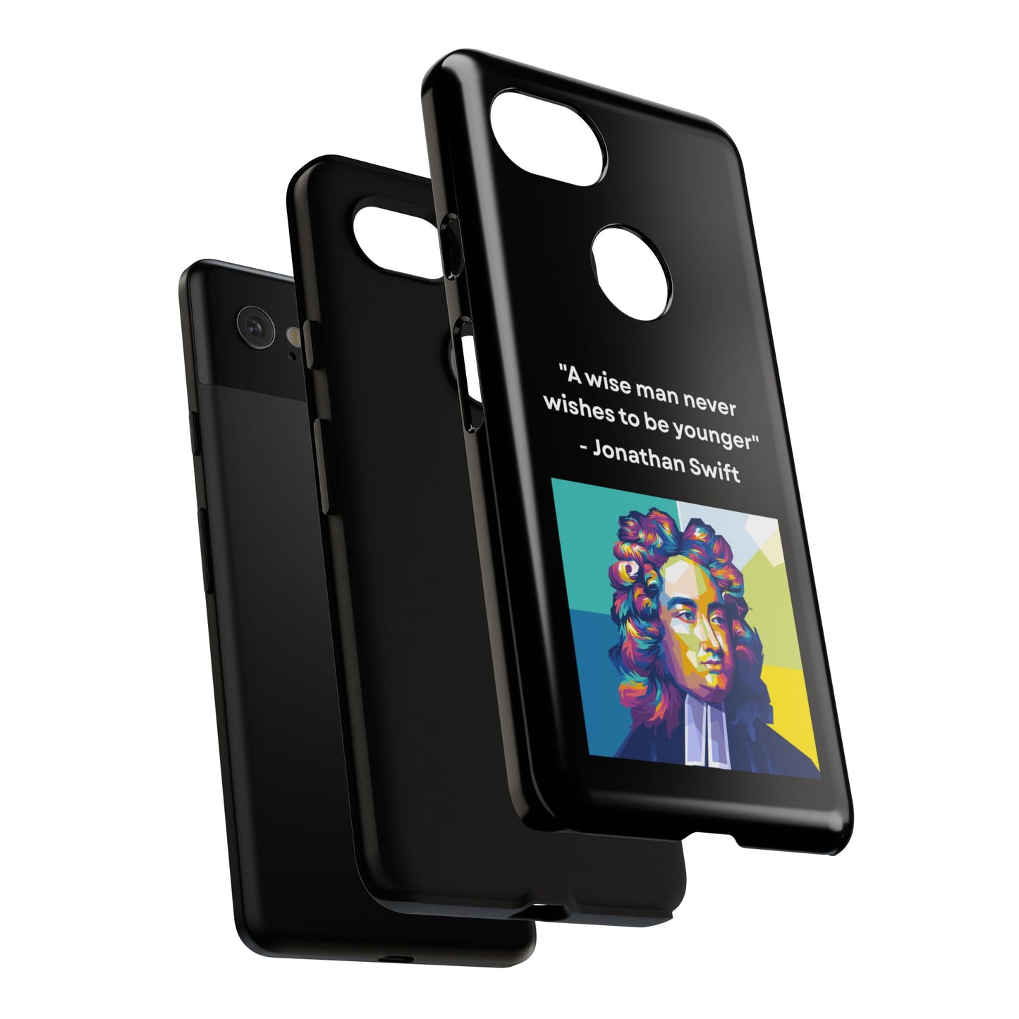 “Wisdom Over Youth” – Jonathan Swift Quote Tough Phone Case