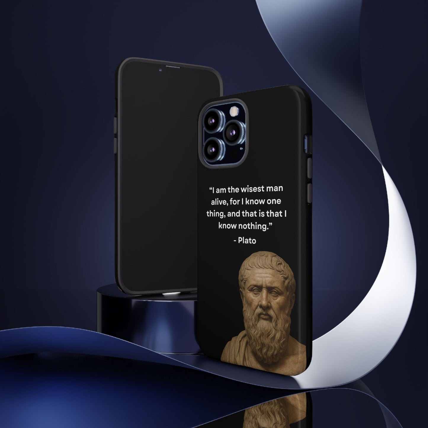 "Know Nothing, Own Wisdom" – Plato Tough Phone Case