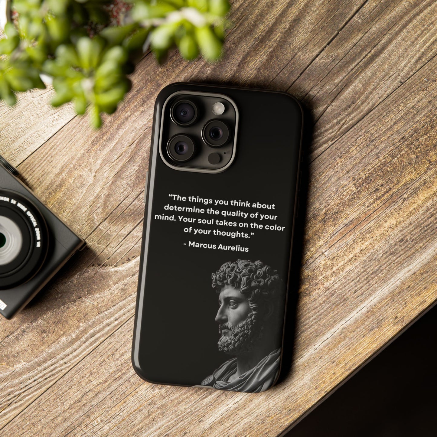 “Color of Thought” – Marcus Aurelius Quote Tough Phone Case