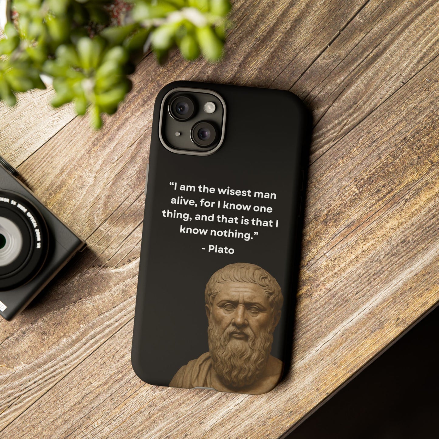 "Know Nothing, Own Wisdom" – Plato Tough Phone Case