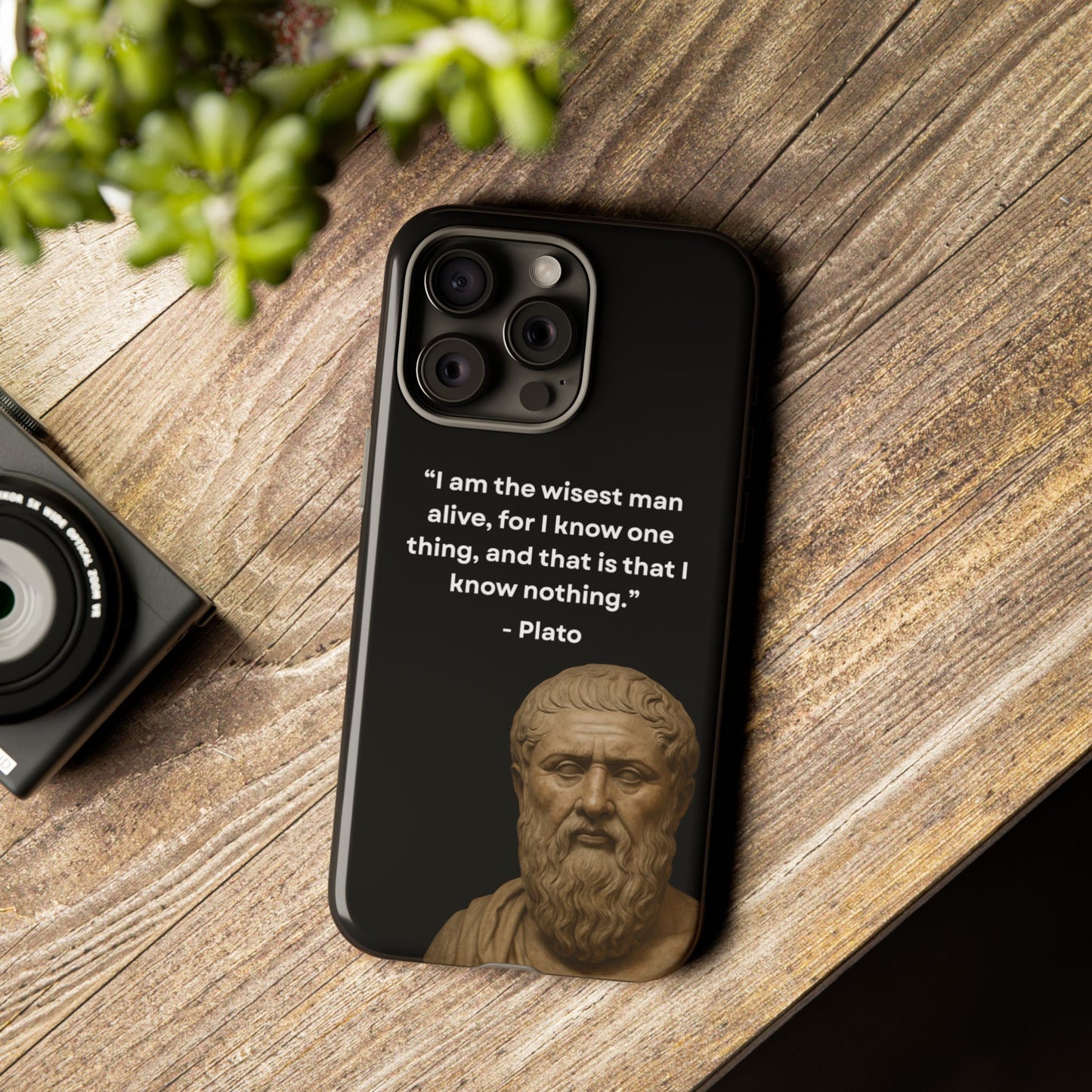 "Know Nothing, Own Wisdom" – Plato Tough Phone Case