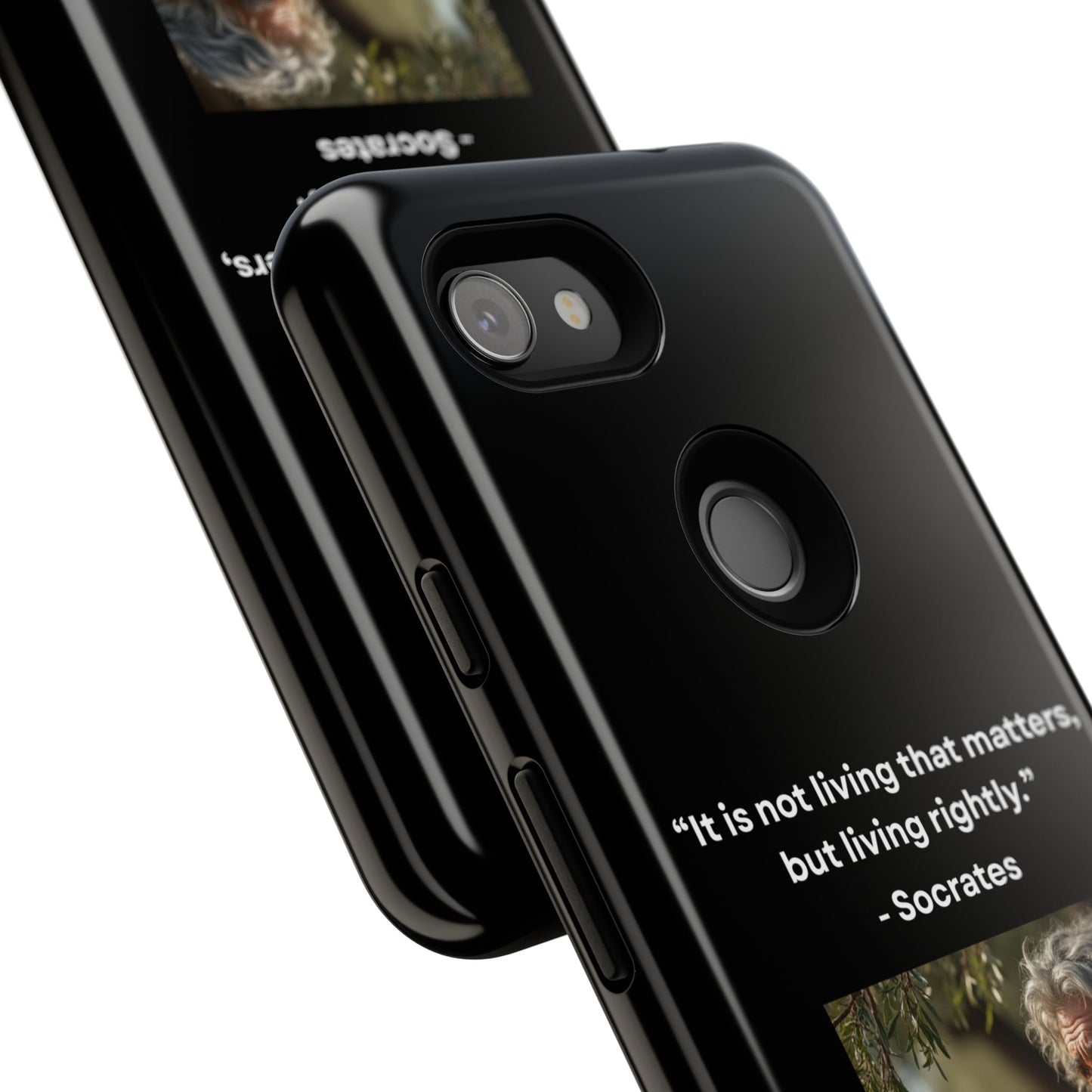 “Living Rightly” – Socrates Quote Tough Phone Case