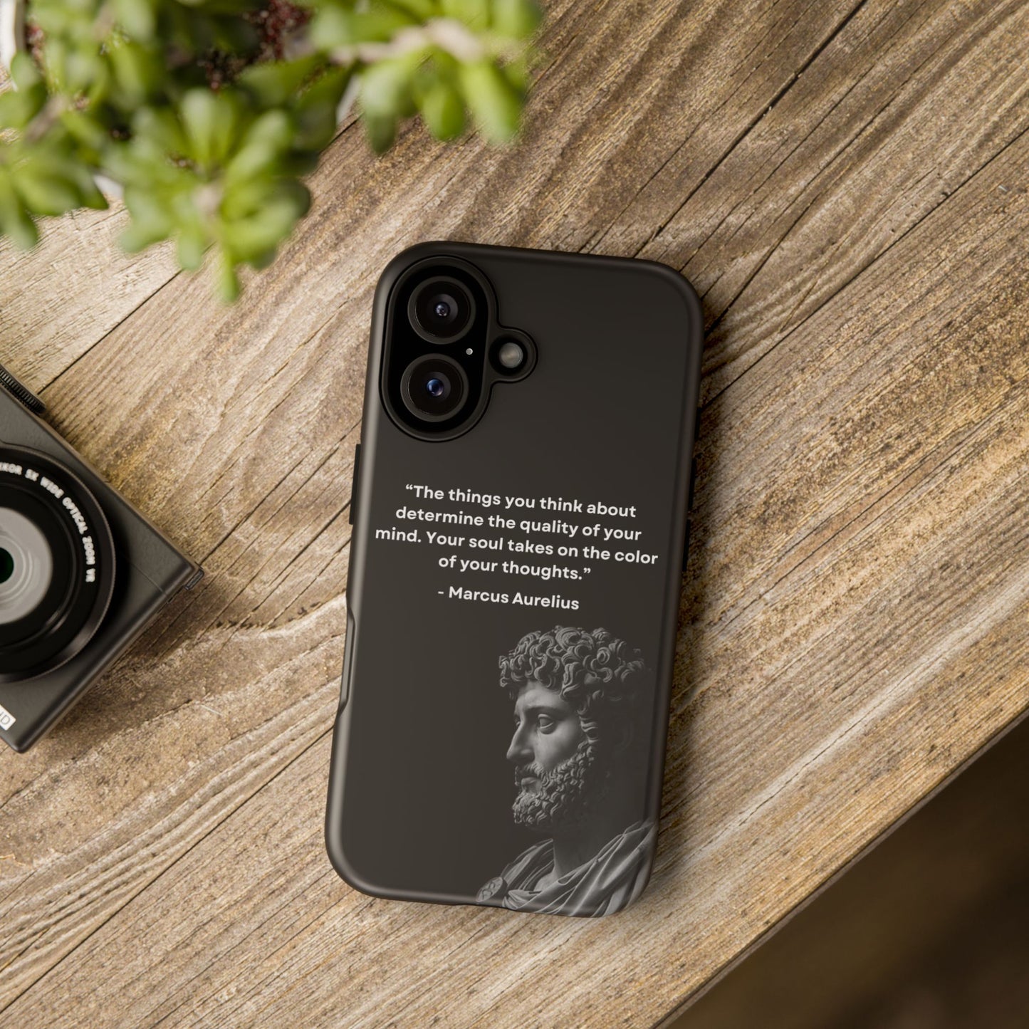 “Color of Thought” – Marcus Aurelius Quote Tough Phone Case
