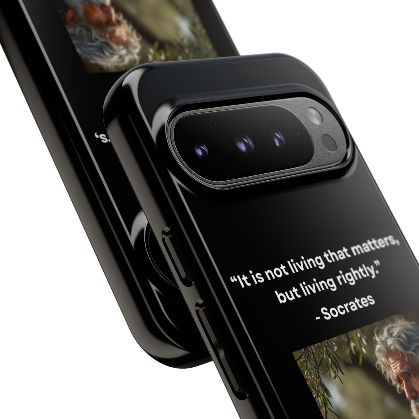 “Living Rightly” – Socrates Quote Tough Phone Case