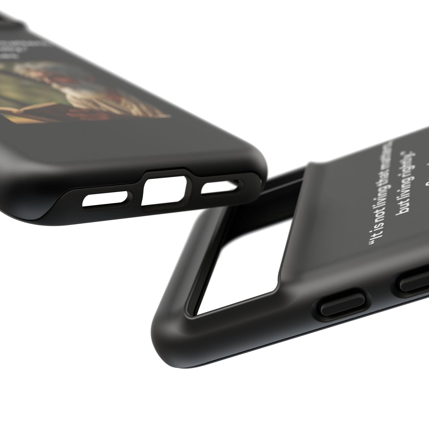 “Living Rightly” – Socrates Quote Tough Phone Case