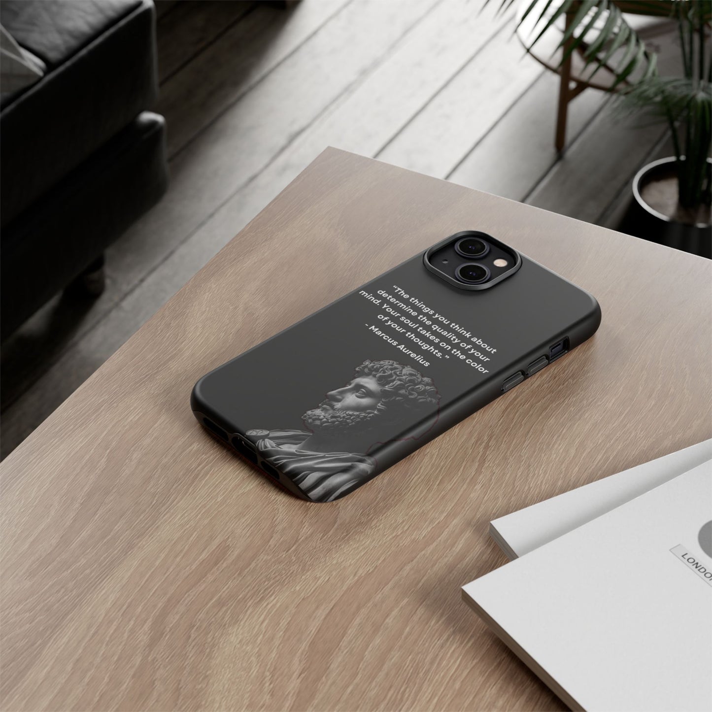 “Color of Thought” – Marcus Aurelius Quote Tough Phone Case