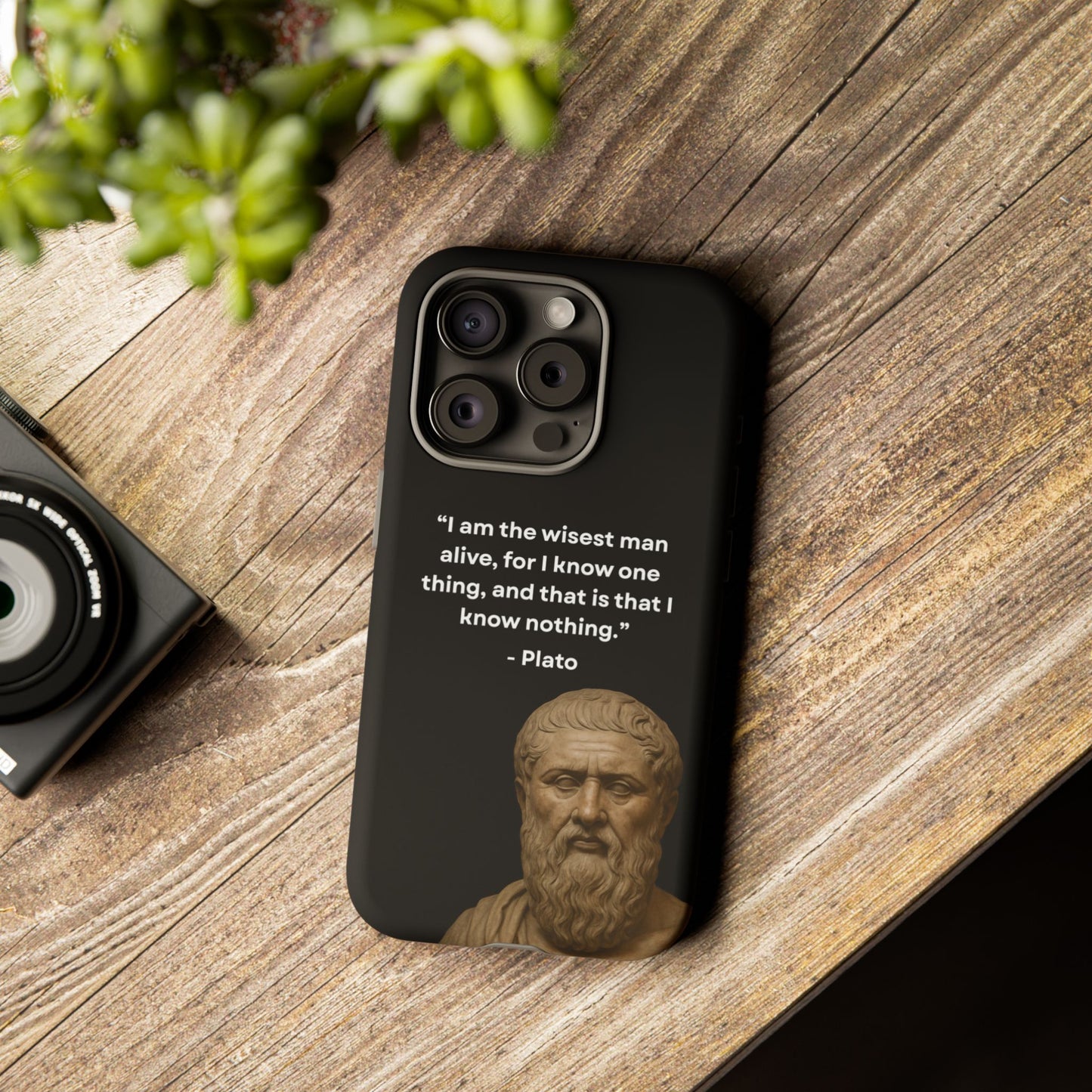 "Know Nothing, Own Wisdom" – Plato Tough Phone Case