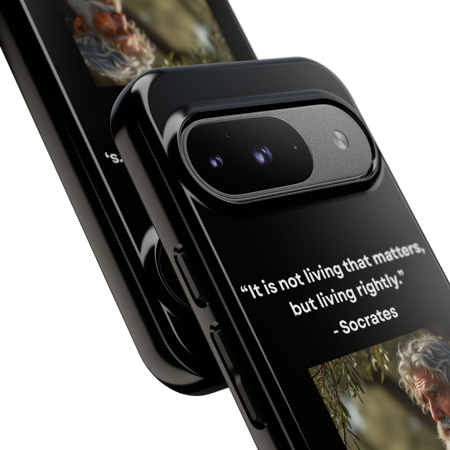“Living Rightly” – Socrates Quote Tough Phone Case