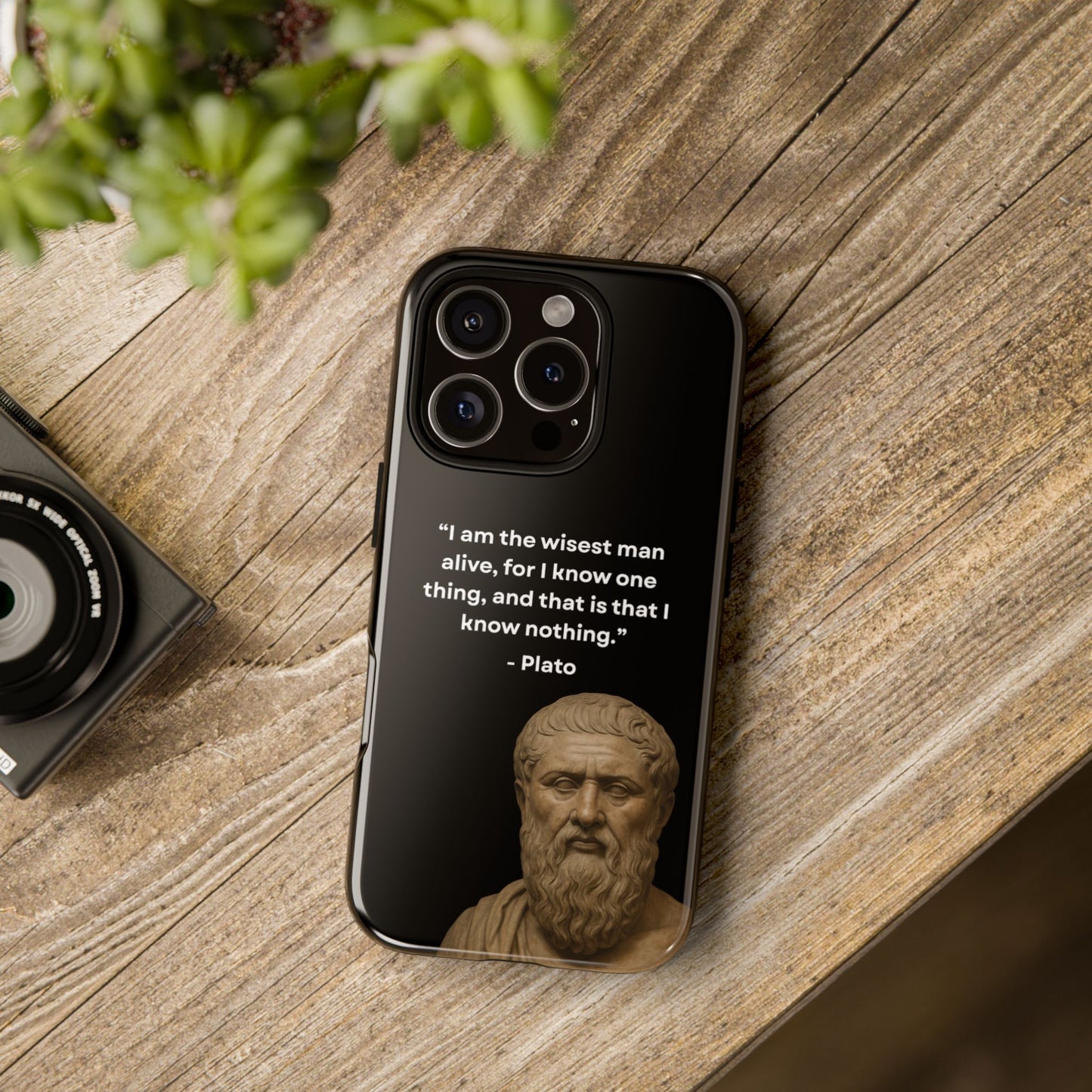 "Know Nothing, Own Wisdom" – Plato Tough Phone Case