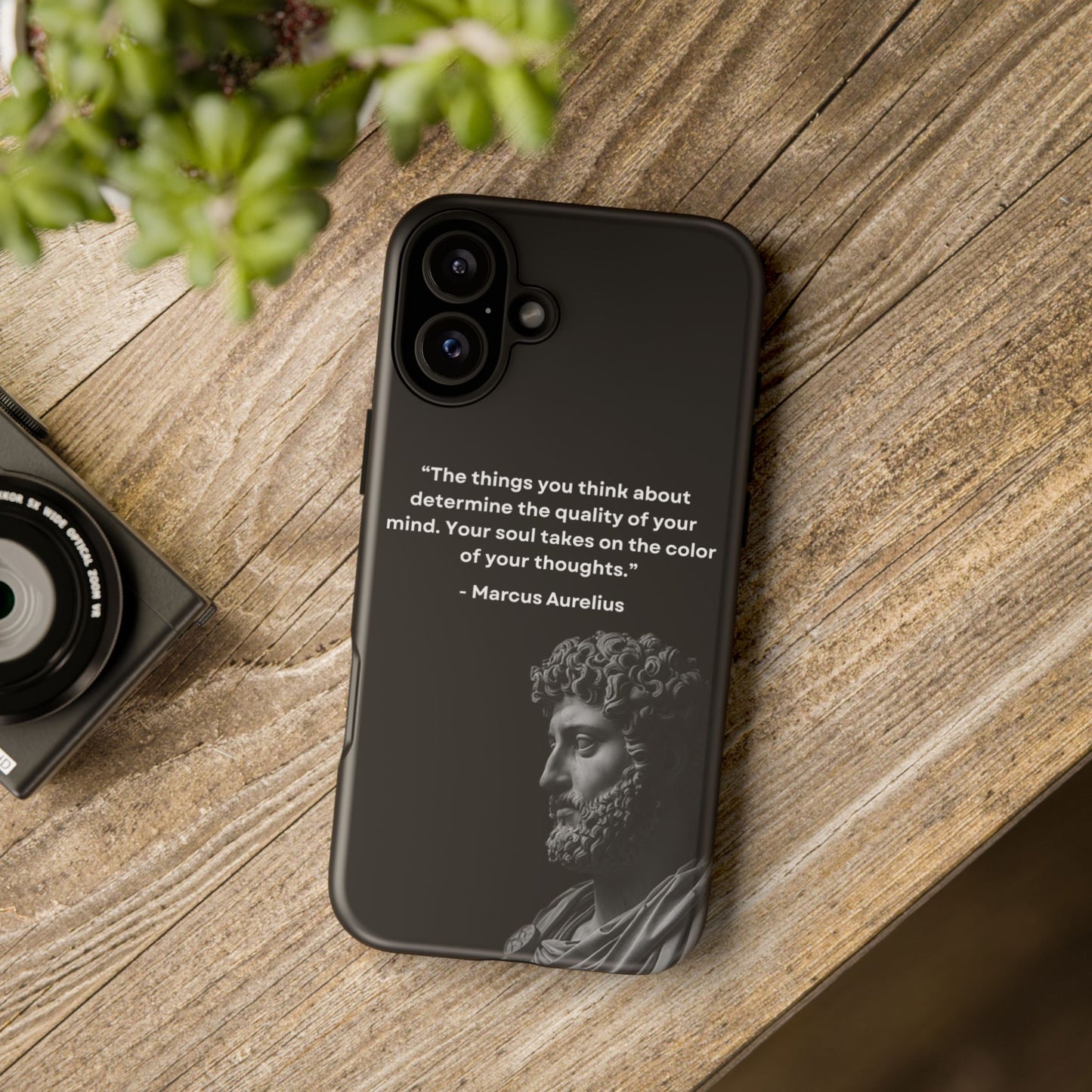 “Color of Thought” – Marcus Aurelius Quote Tough Phone Case
