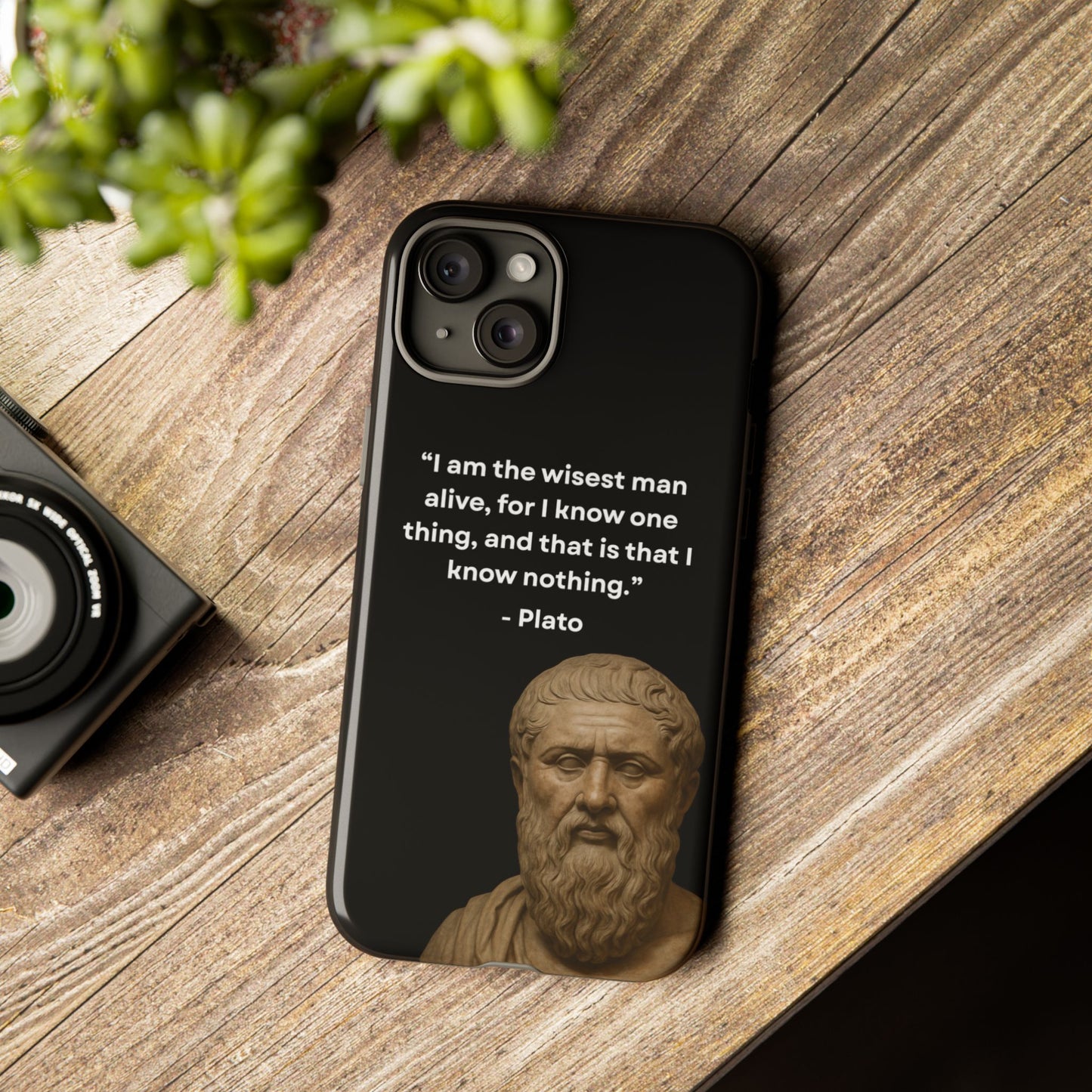 "Know Nothing, Own Wisdom" – Plato Tough Phone Case