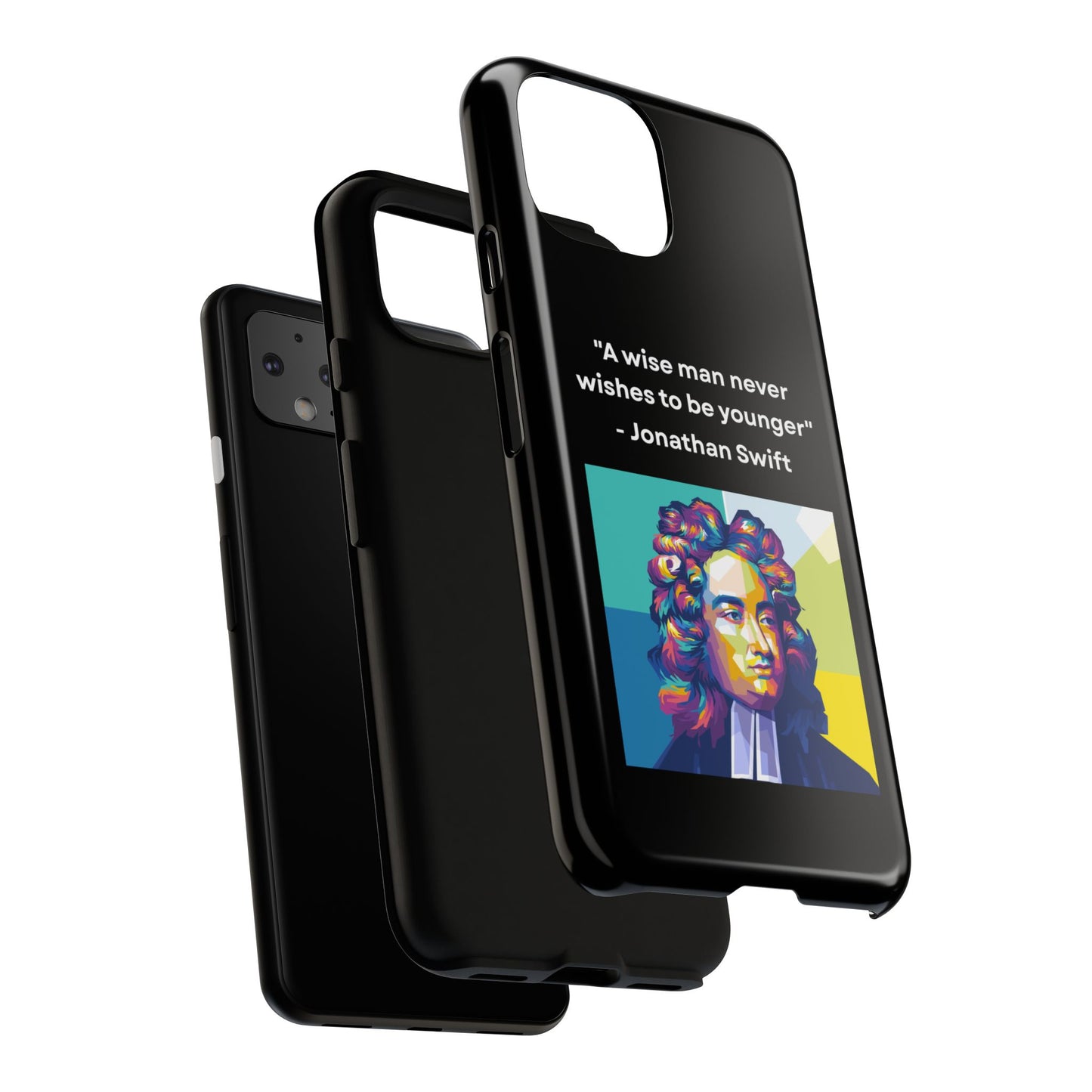 “Wisdom Over Youth” – Jonathan Swift Quote Tough Phone Case
