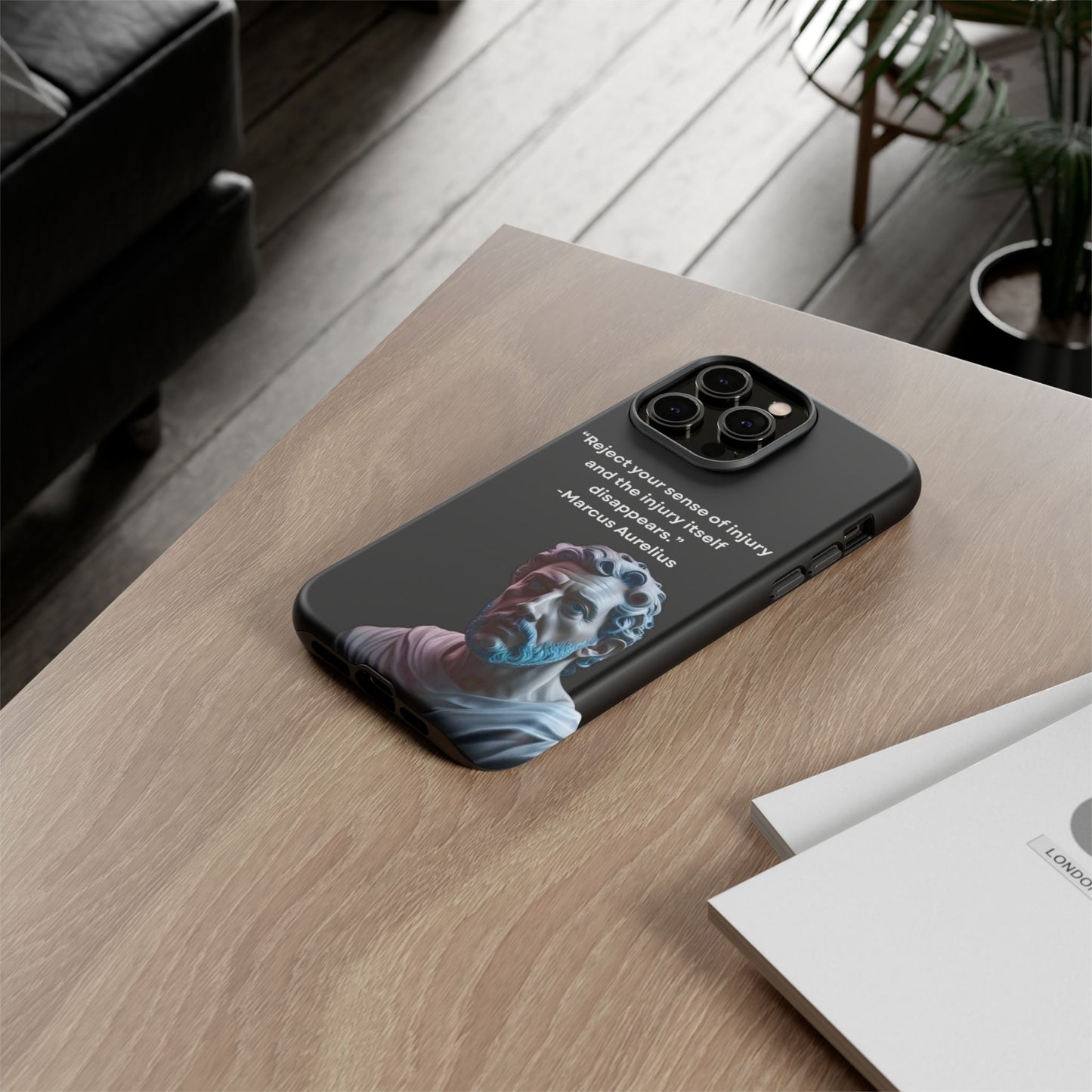 “Strength Within” – Marcus Aurelius Quote Tough Phone Case