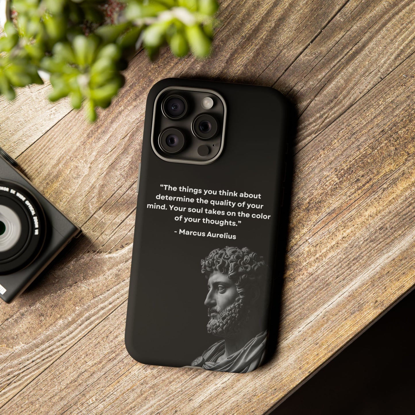 “Color of Thought” – Marcus Aurelius Quote Tough Phone Case