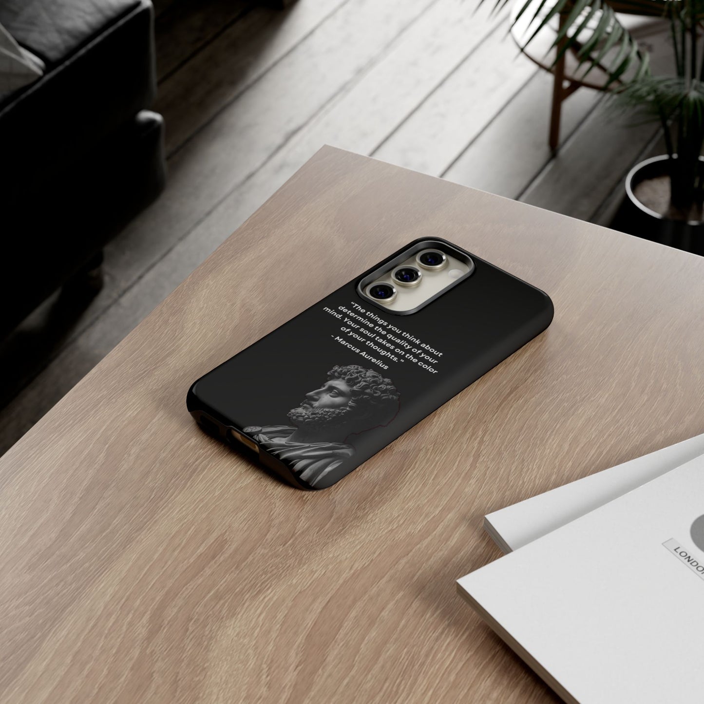 “Color of Thought” – Marcus Aurelius Quote Tough Phone Case