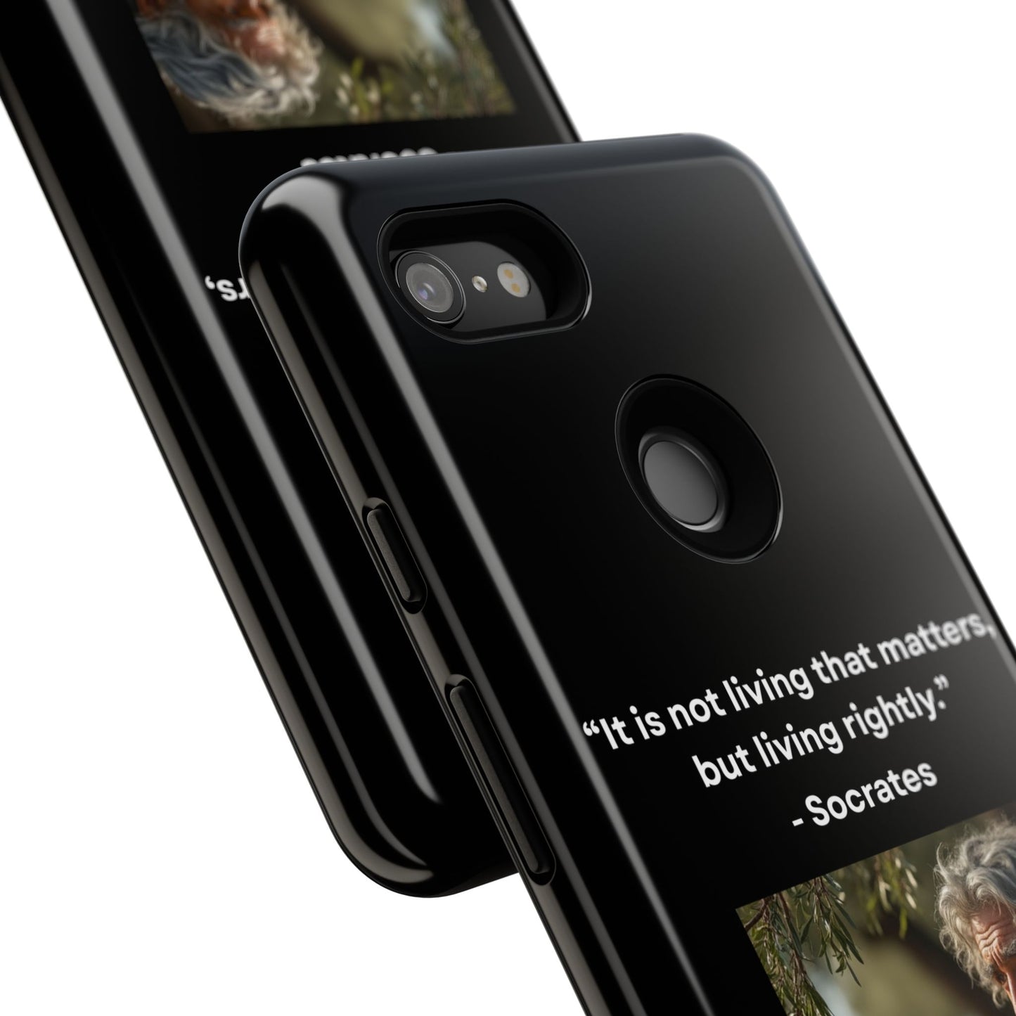 “Living Rightly” – Socrates Quote Tough Phone Case