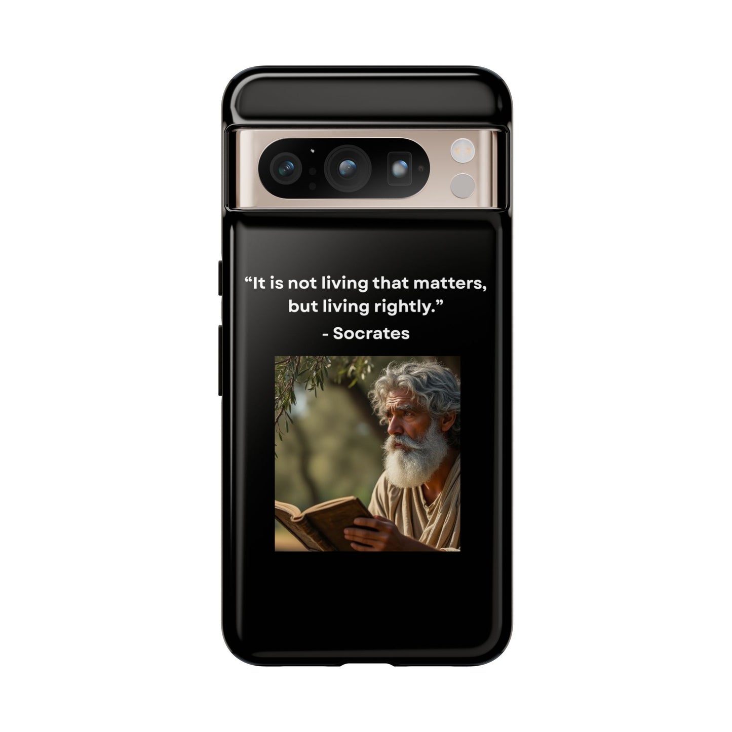 “Living Rightly” – Socrates Quote Tough Phone Case